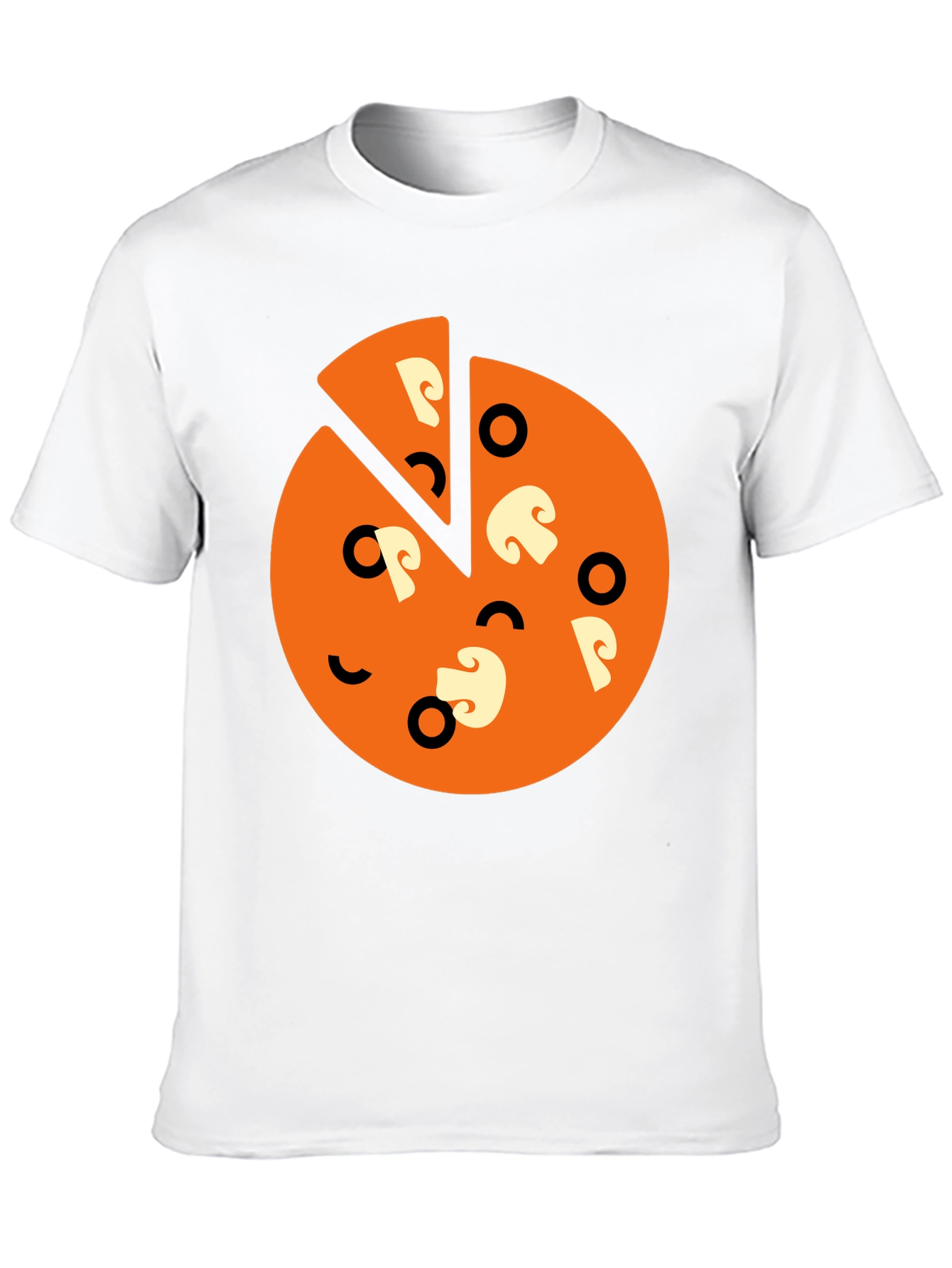 Pizza Slice Graphic Tee - Black Casual Shirt