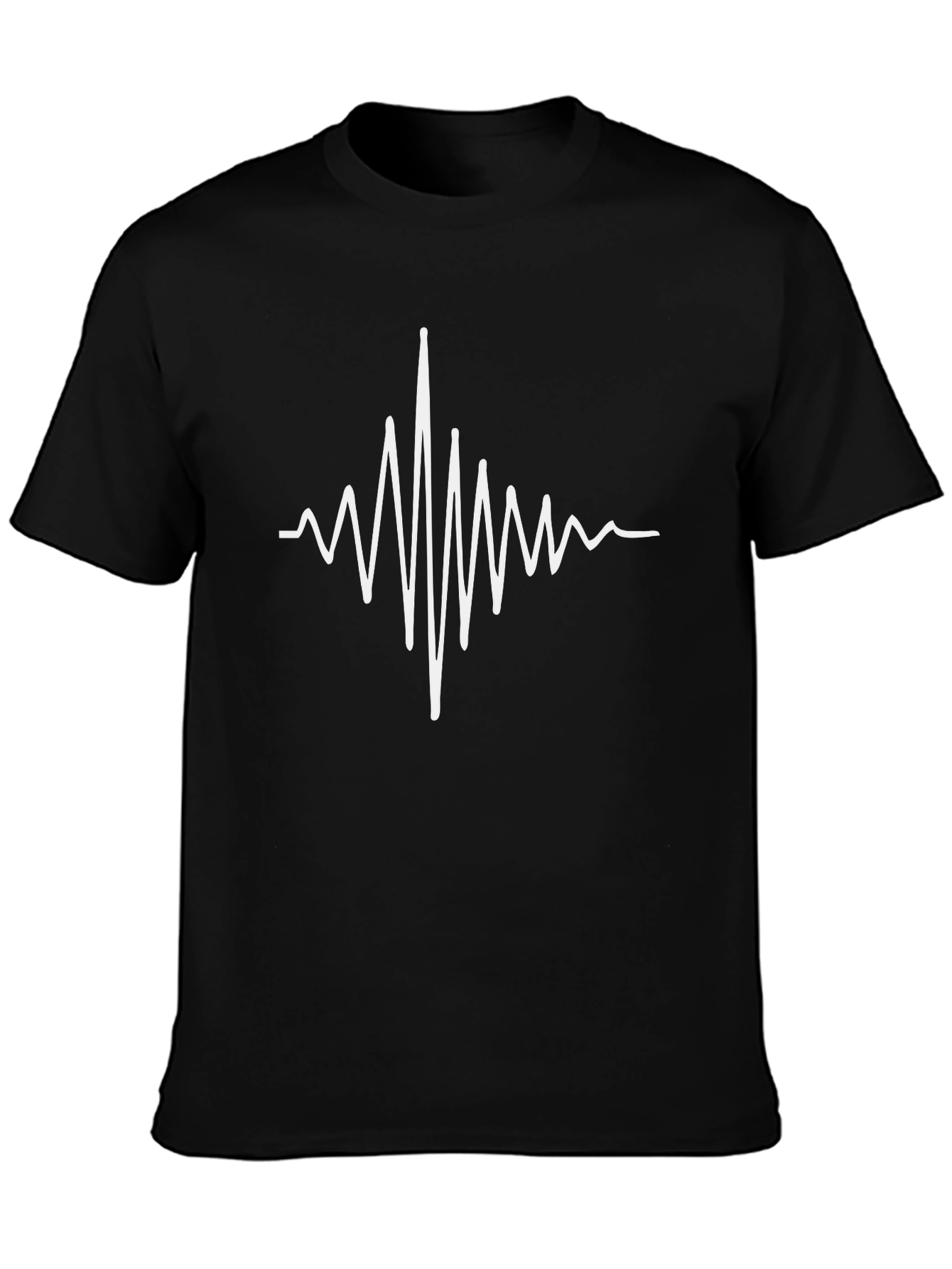 Heartbeat Graphic Tee - Black Cotton Comfort