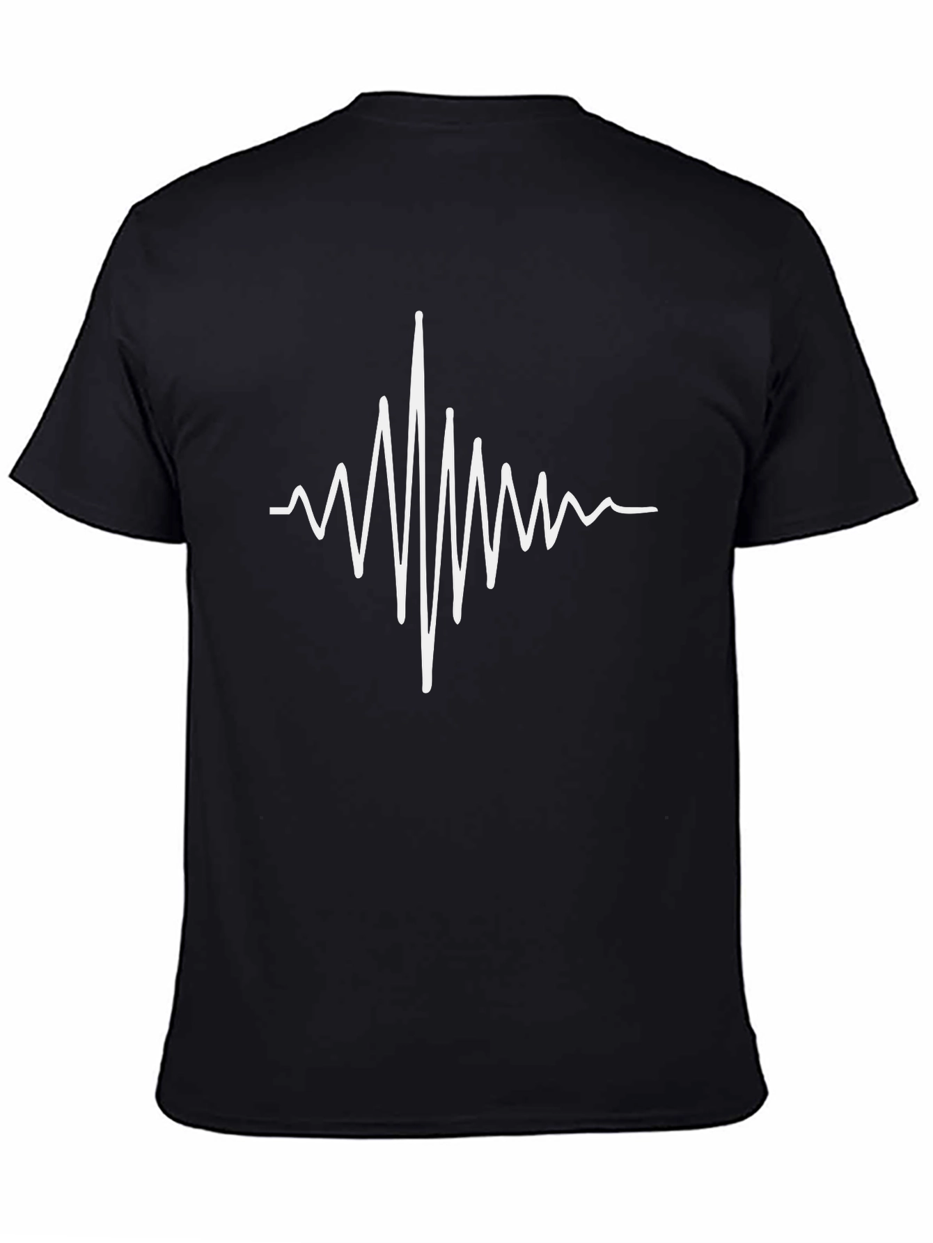 Heartbeat Graphic Tee - Black Cotton Comfort