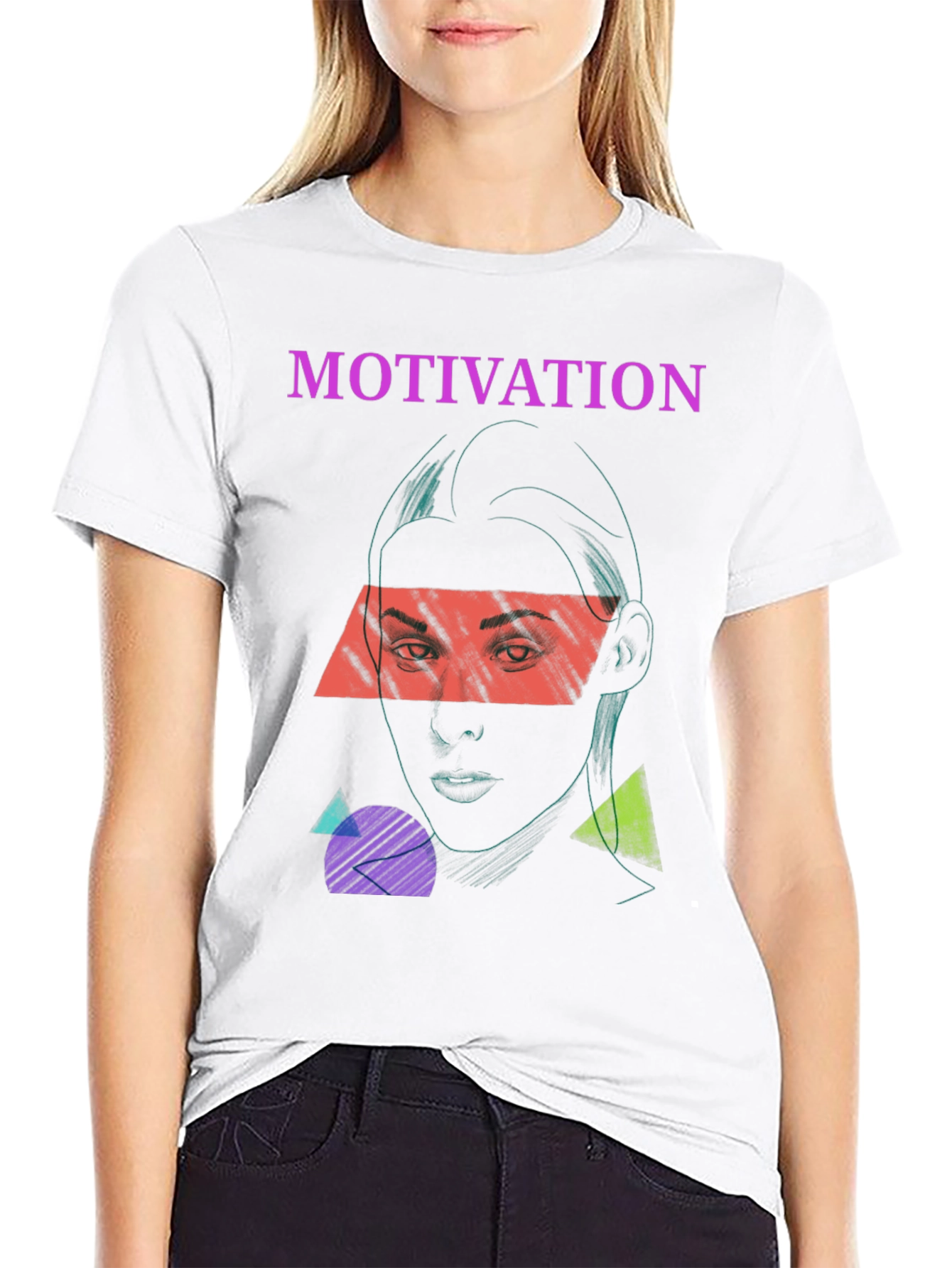 Motivation Graphic Print Tee - Unisex Black T-Shirt