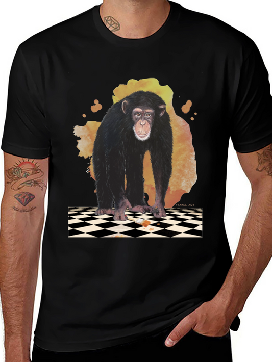 Chimpanzee Graphic Tee - Artistic Design
