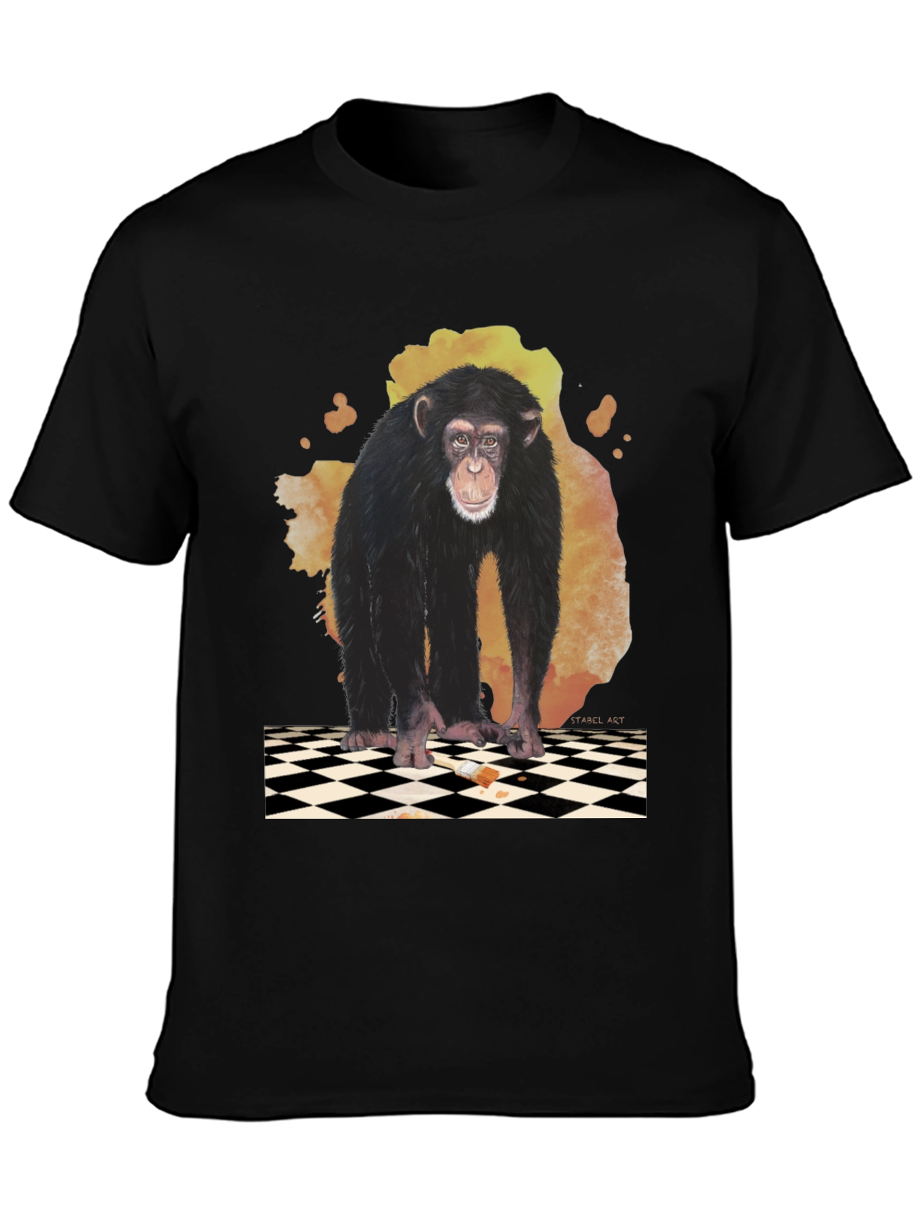Chimpanzee Graphic Tee - Artistic Design
