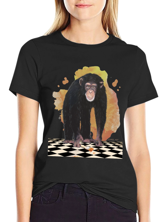 Chimpanzee Graphic Tee - Artistic Design