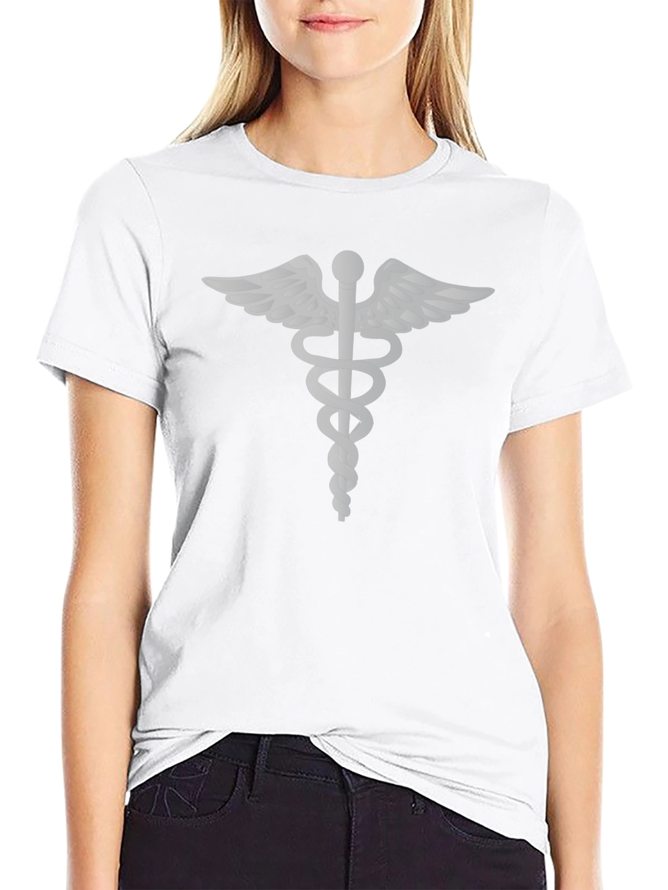Caduceus Symbol Black T-Shirt