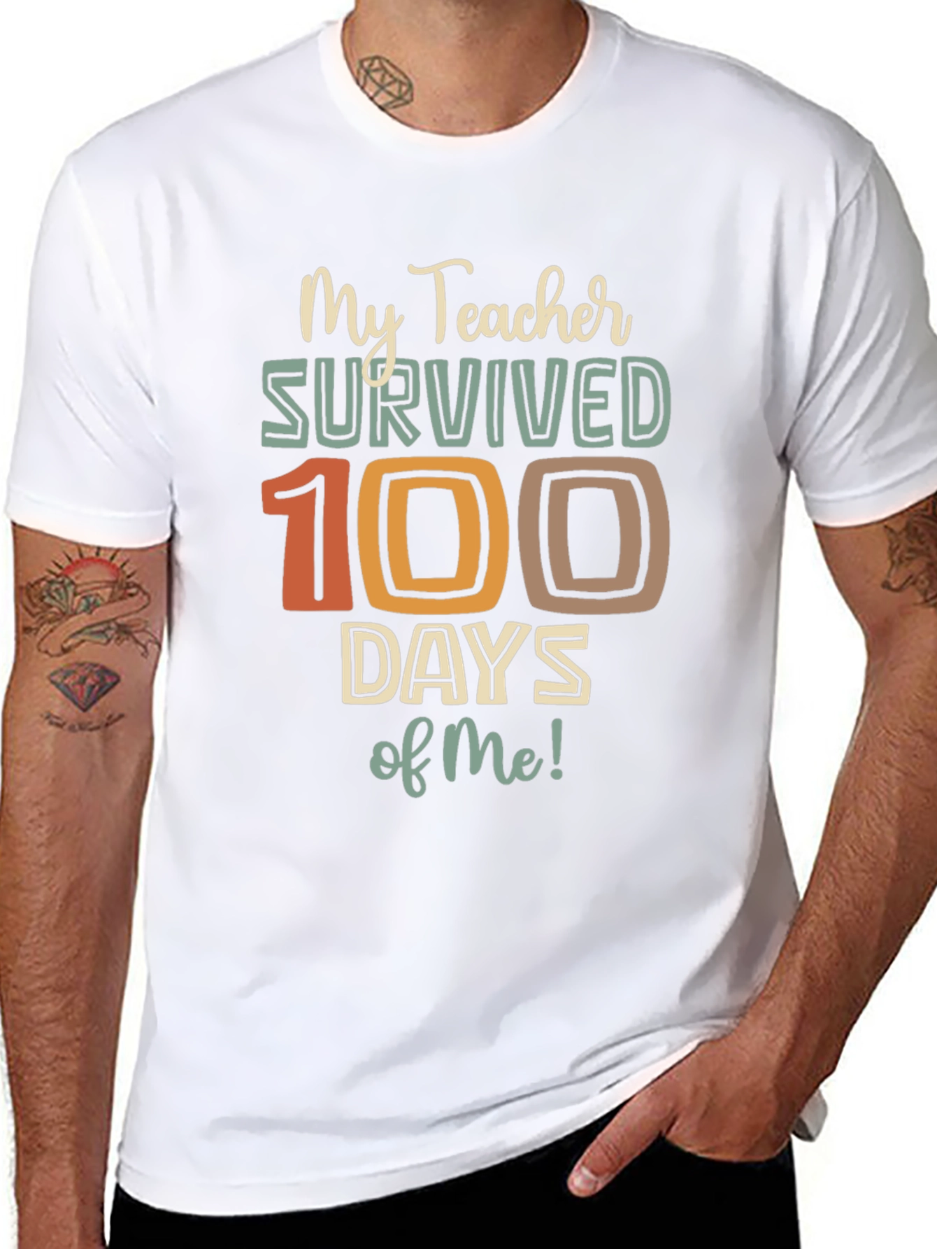 My Teacher Survived 100 Days of Me Graphic Tee