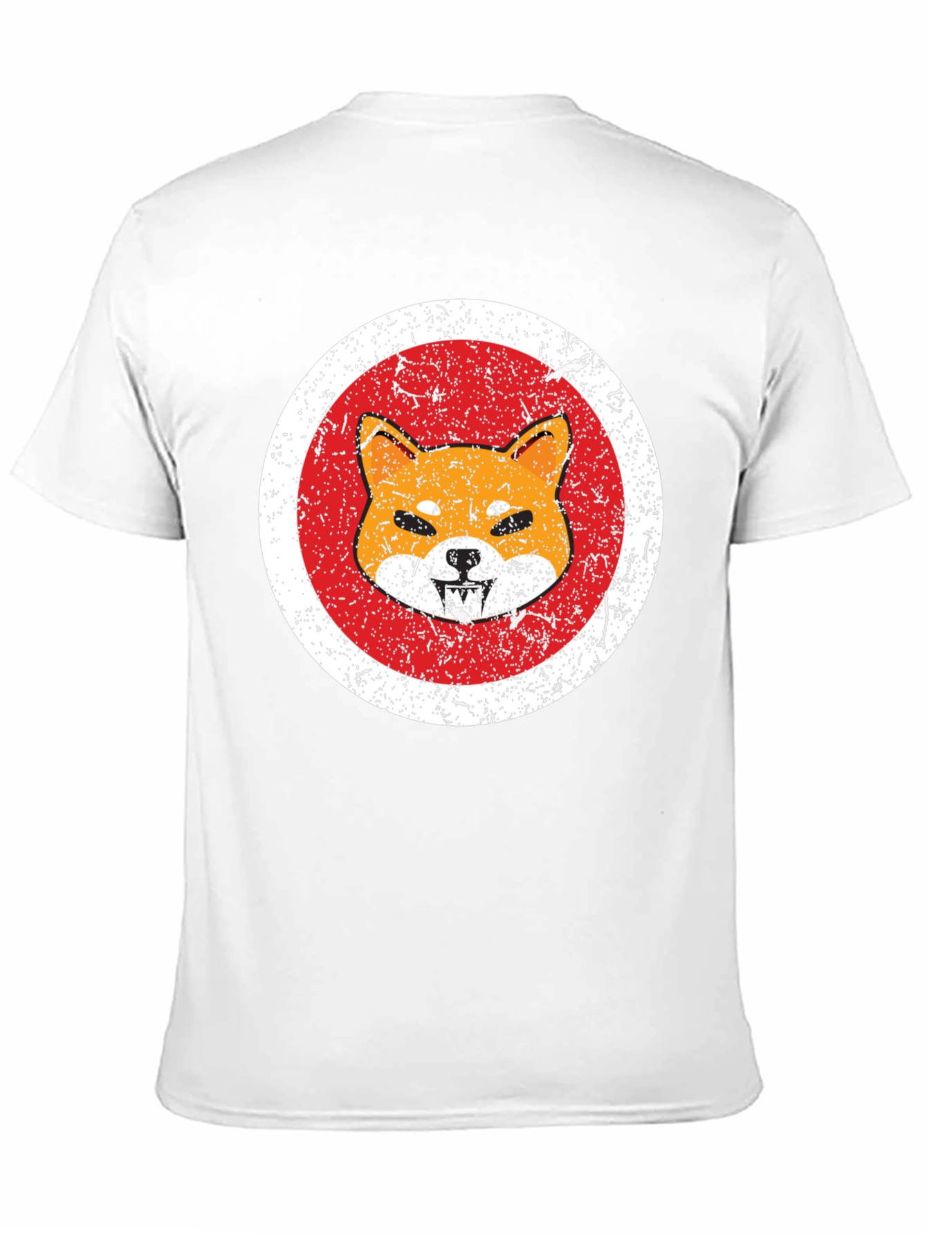 Shiba Inu Graphic Tee - Distressed Style
