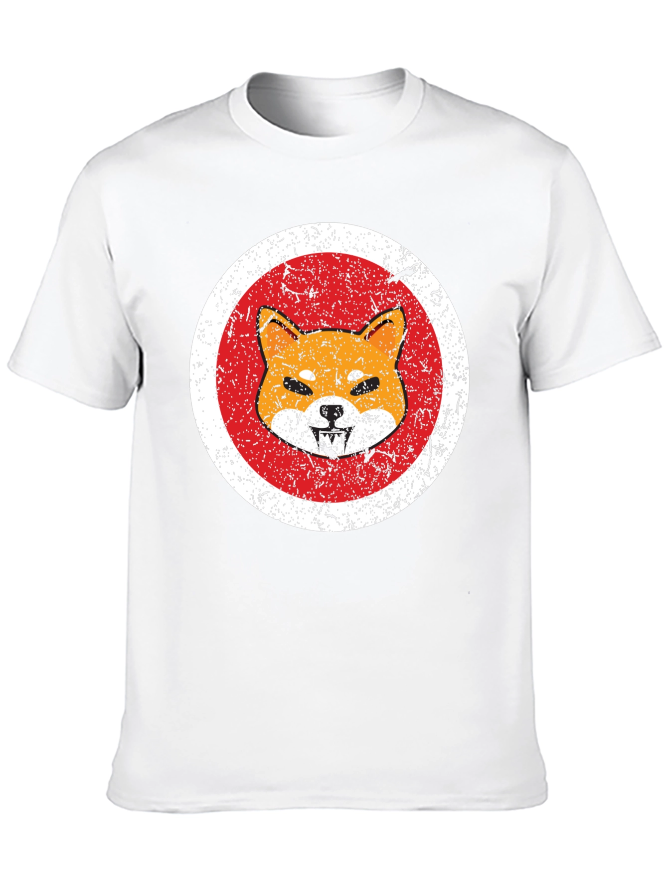 Shiba Inu Graphic Tee - Distressed Style