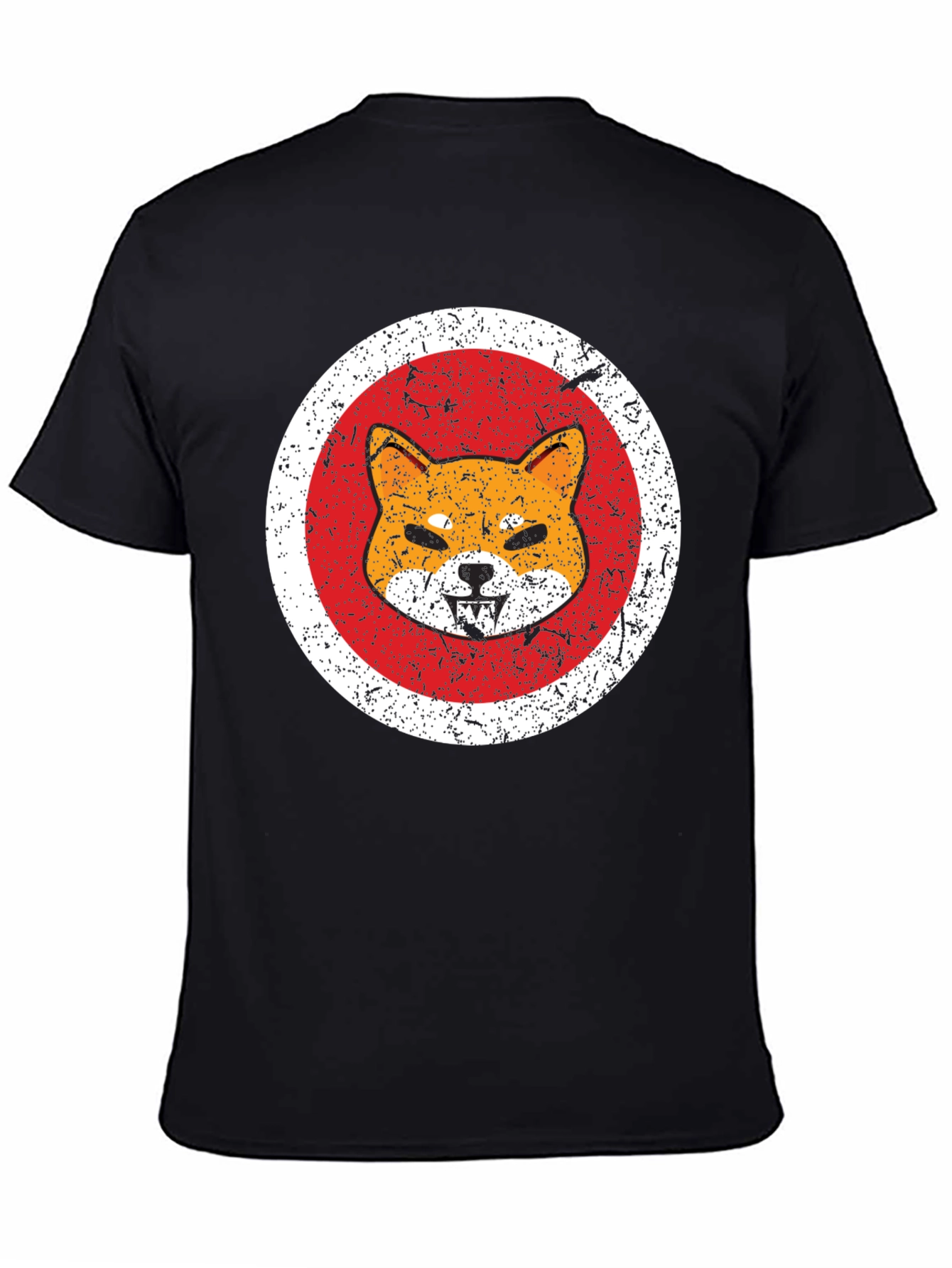Shiba Inu Graphic Tee - Distressed Style