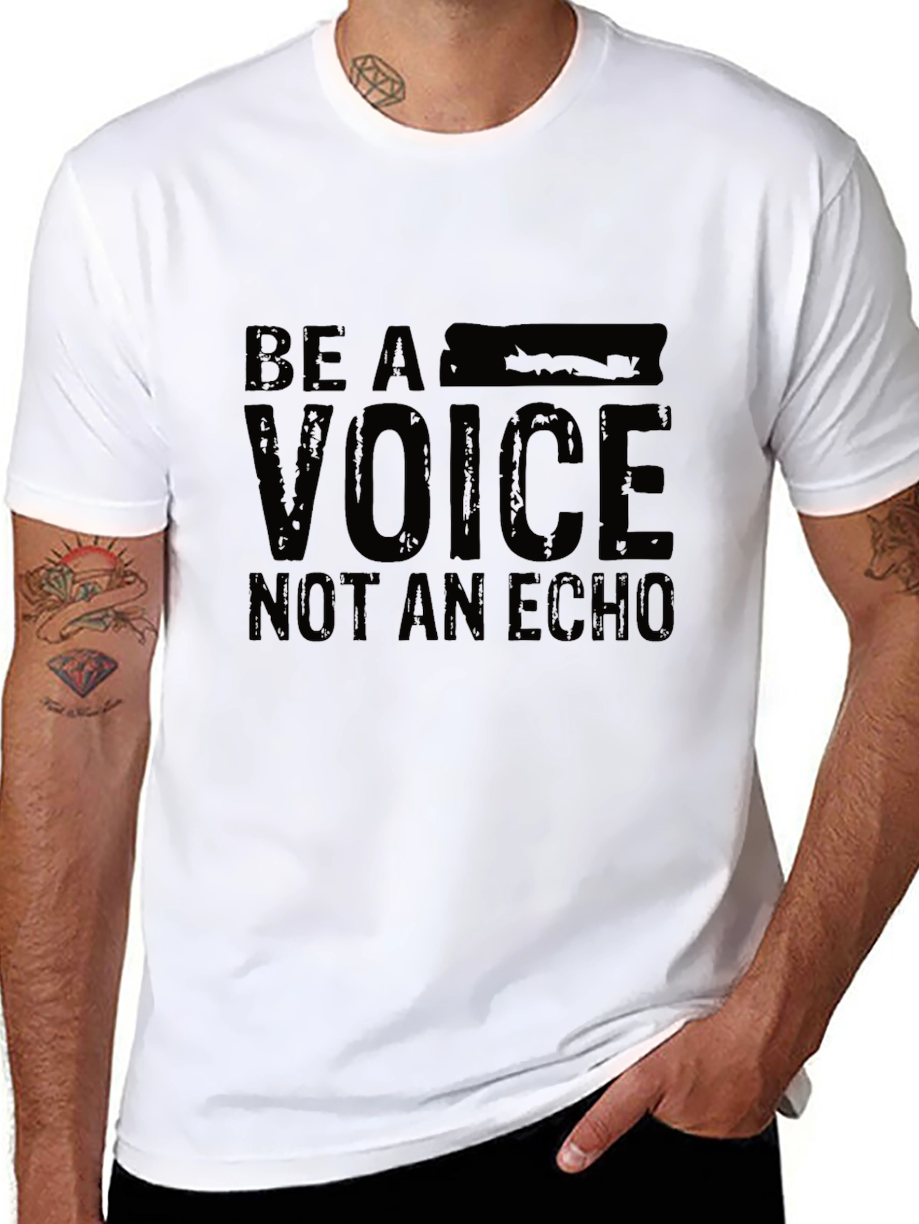 Be A Voice Black Graphic Tee