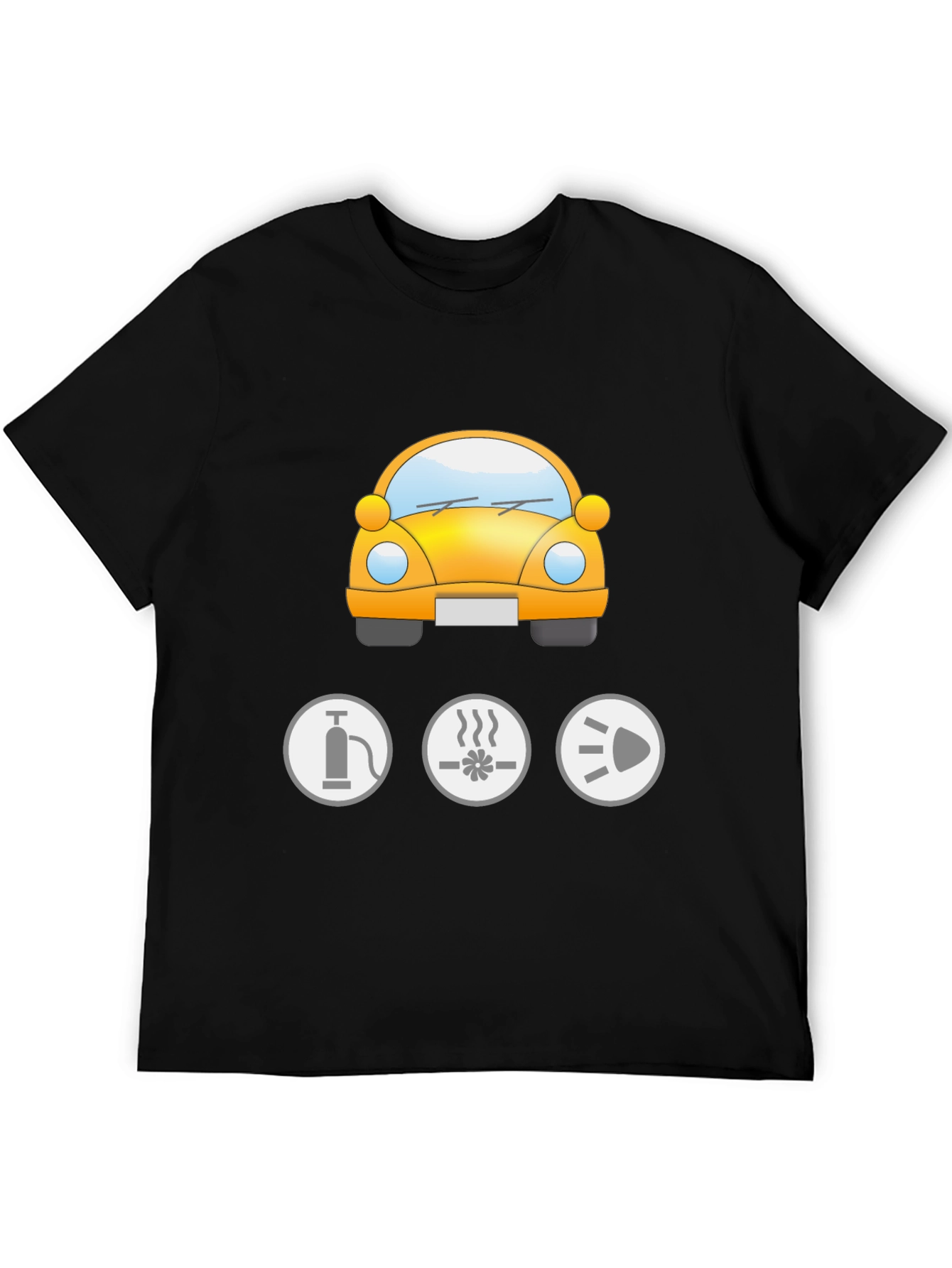 Mens Black Car Graphic Tee