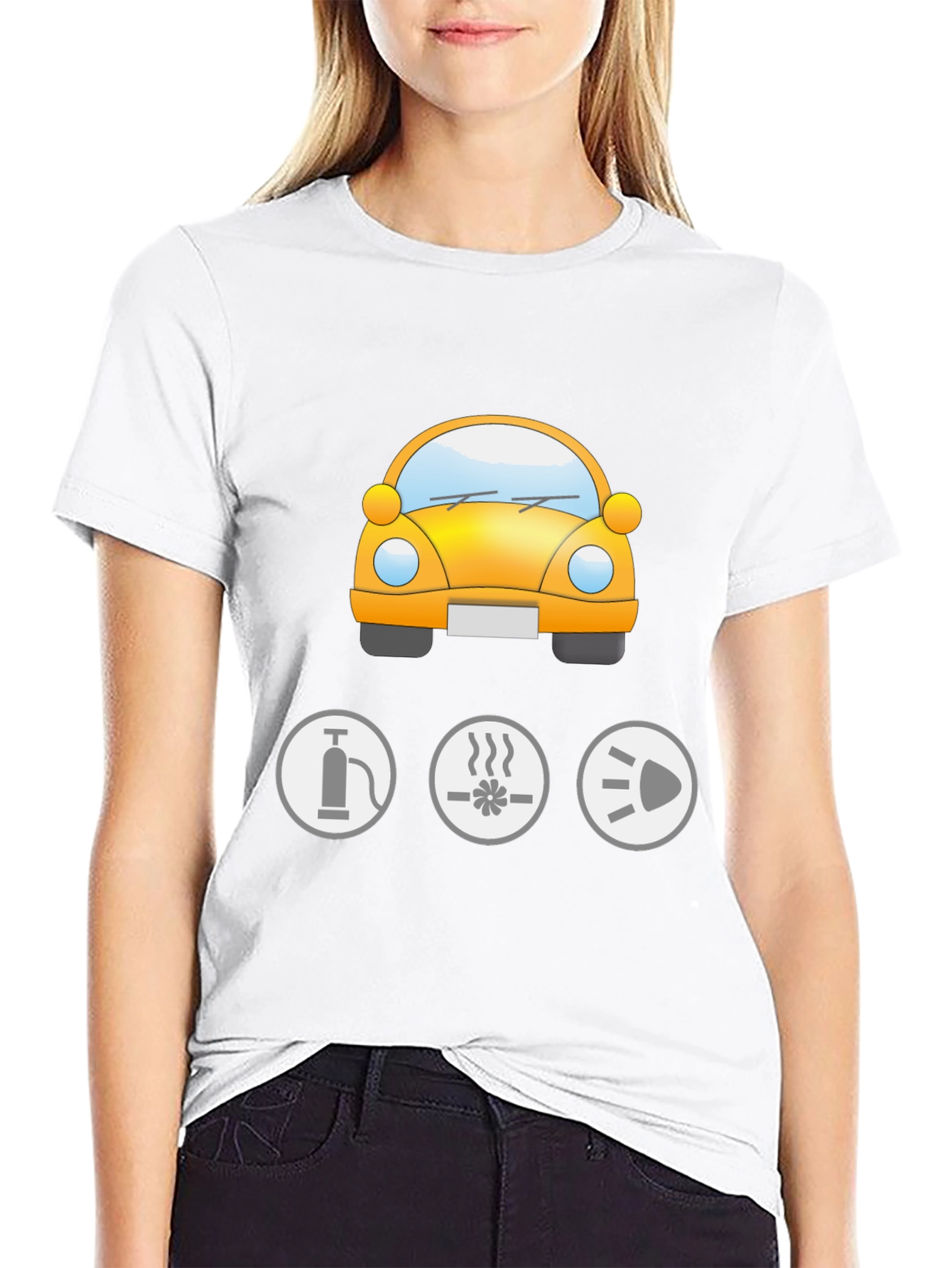 Mens Black Car Graphic Tee