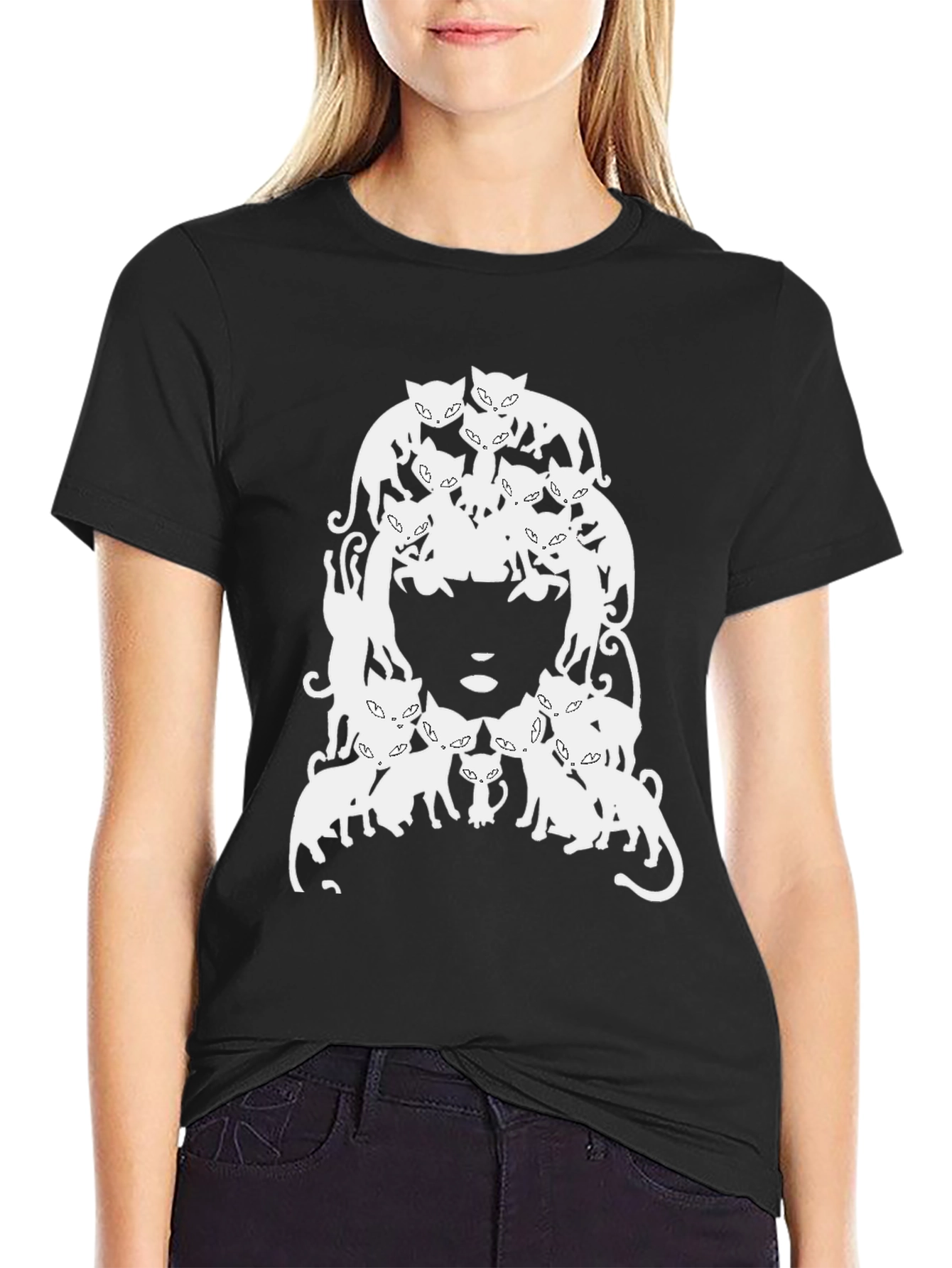 Cat Lady T-Shirt Whimsical Graphic Tee
