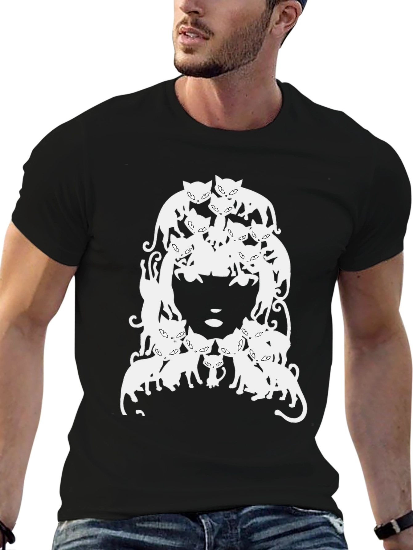 Cat Lady T-Shirt Whimsical Graphic Tee