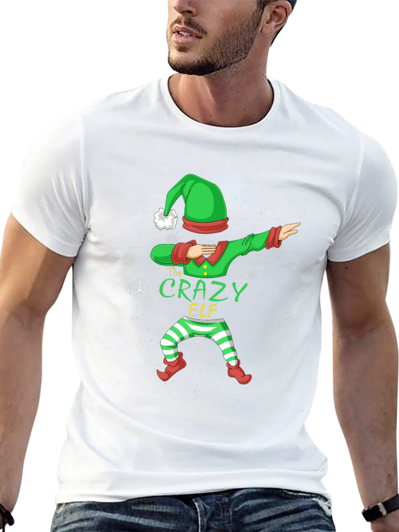 Crazy Elf Dabbing Christmas T-Shirt