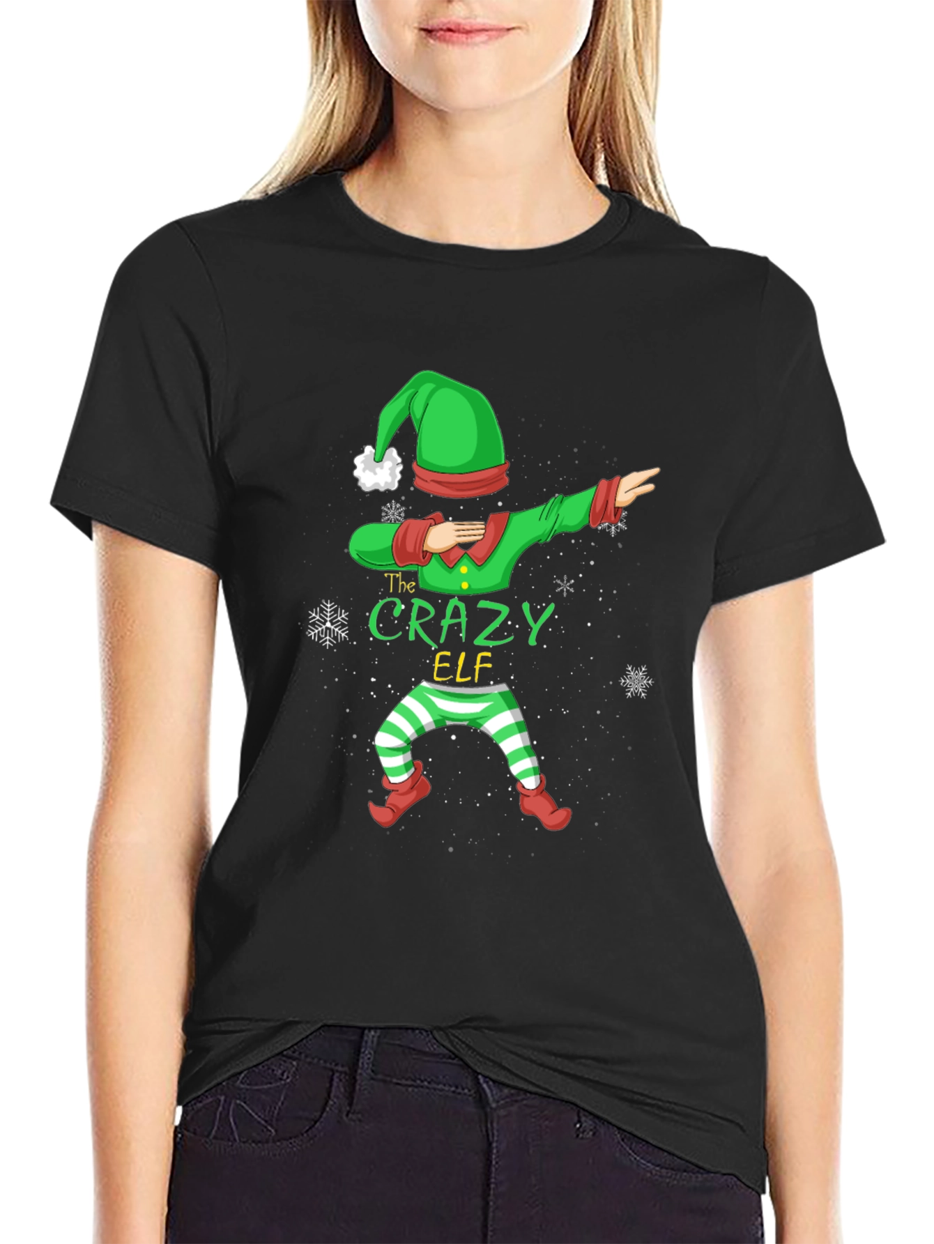 Crazy Elf Dabbing Christmas T-Shirt