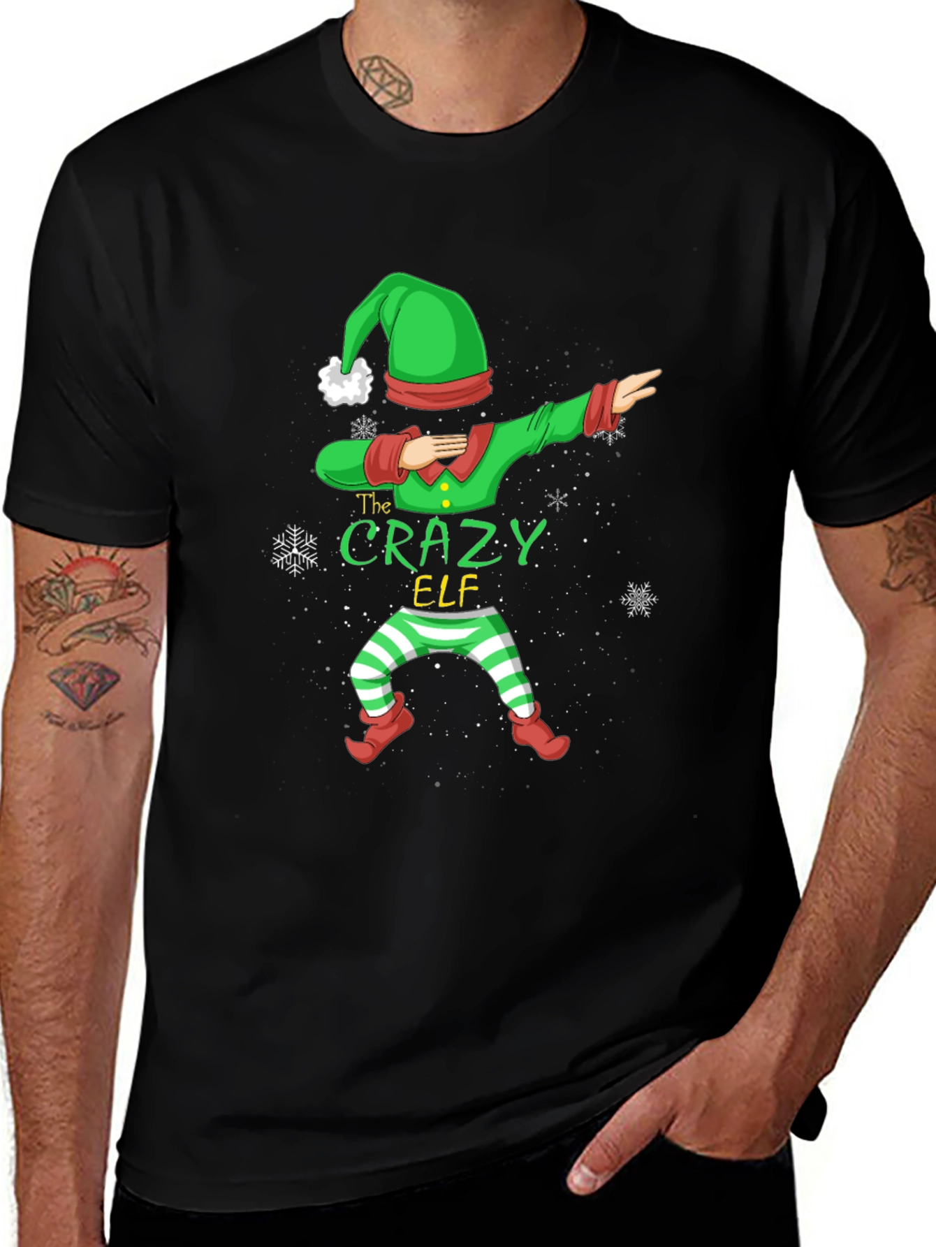 Crazy Elf Dabbing Christmas T-Shirt