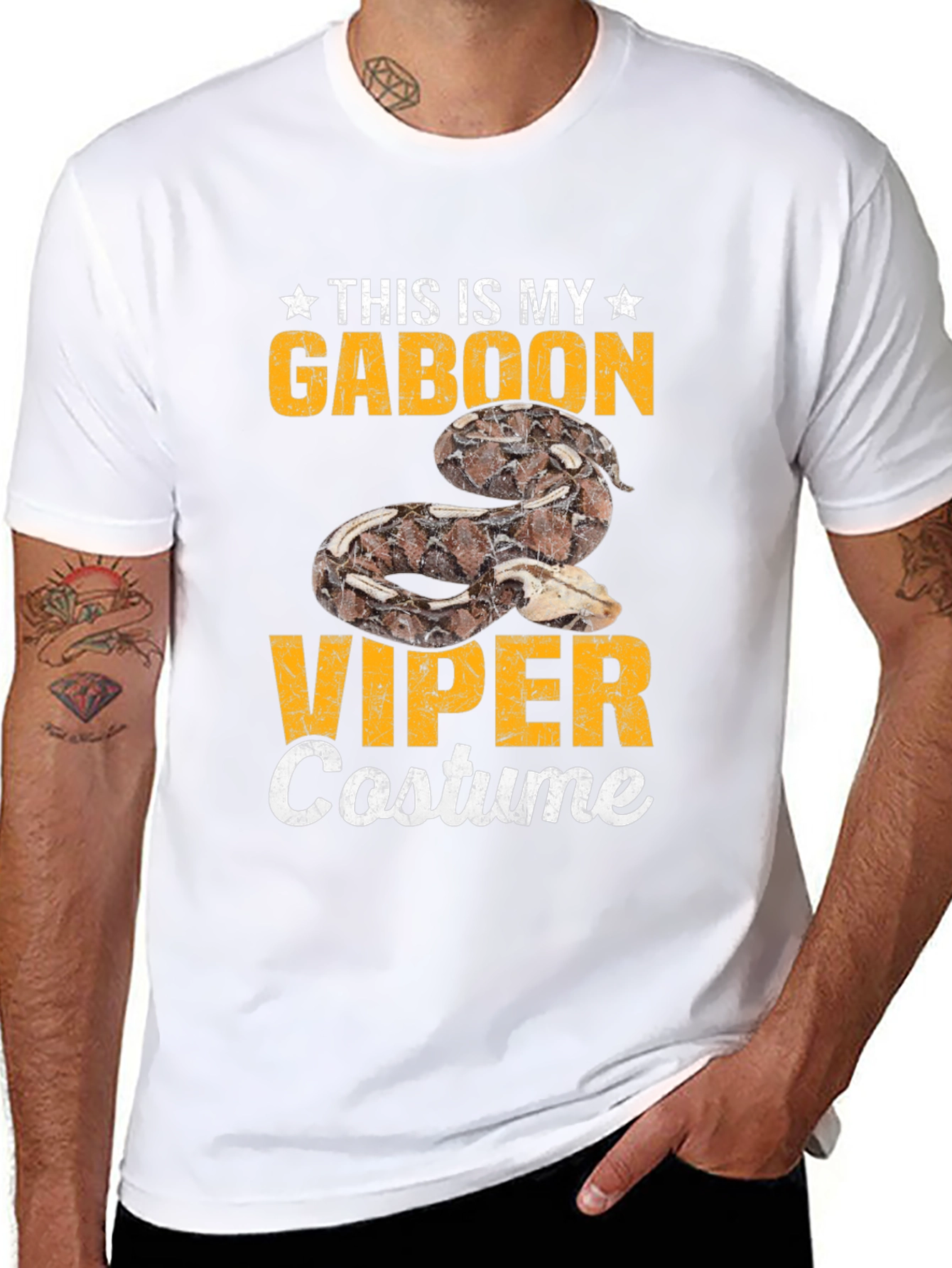 Gaboon Viper Costume T-Shirt - Funny Snake Halloween Tee