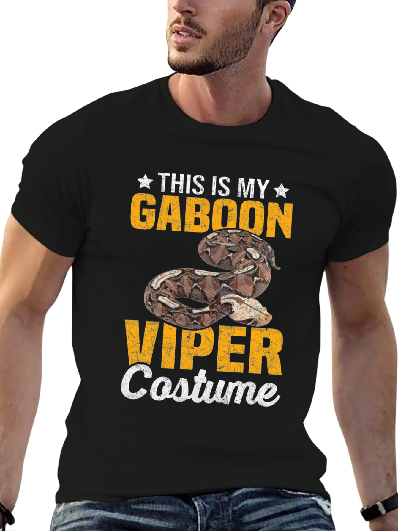 Gaboon Viper Costume T-Shirt - Funny Snake Halloween Tee