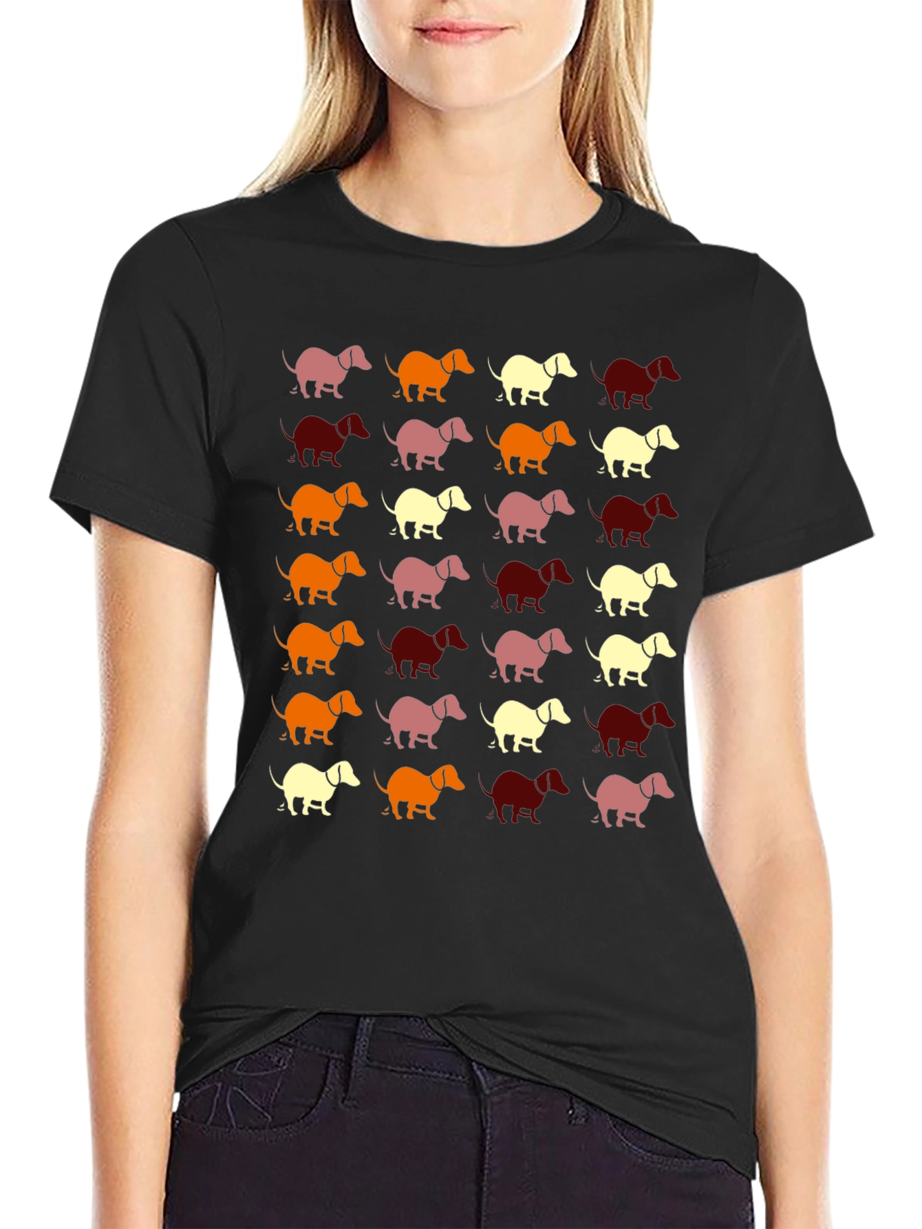 Dachshund Pattern T-Shirt - Unisex Graphic Tee