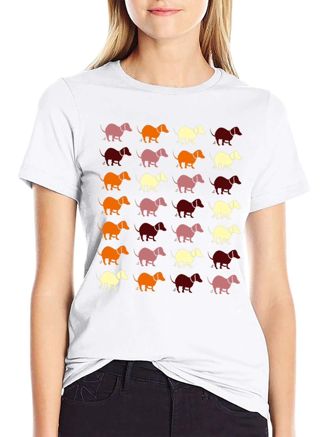 Dachshund Pattern T-Shirt - Unisex Graphic Tee