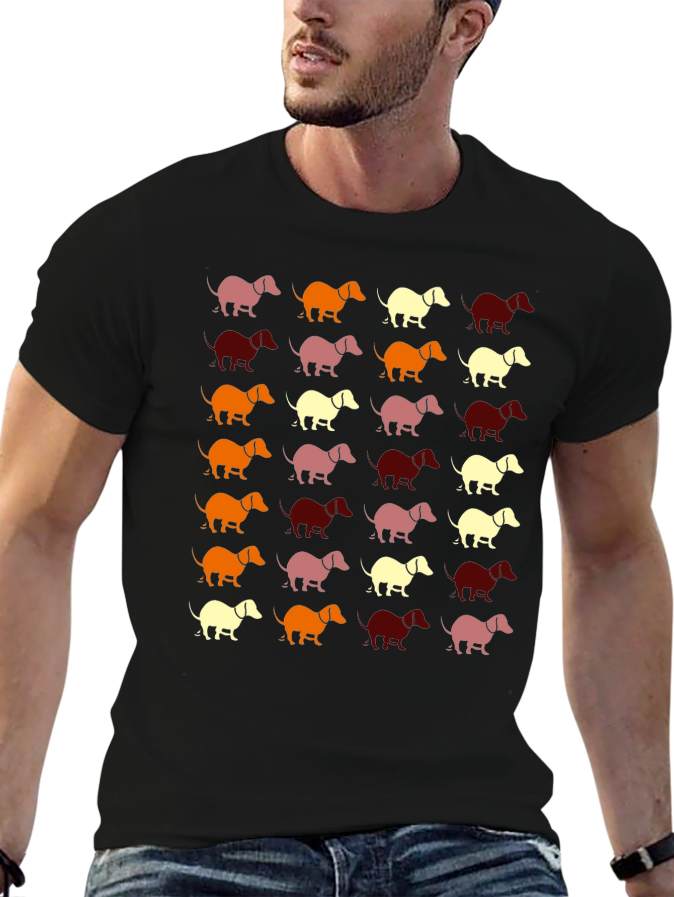 Dachshund Pattern T-Shirt - Unisex Graphic Tee