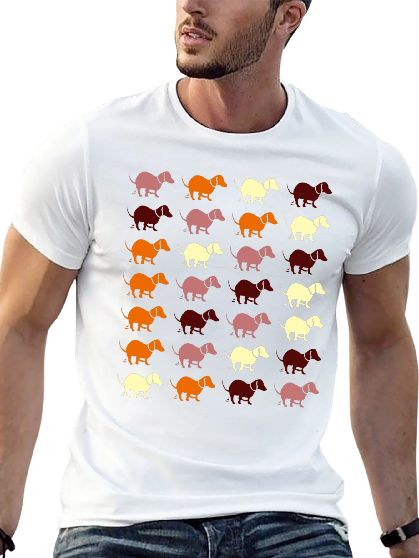 Dachshund Pattern T-Shirt - Unisex Graphic Tee