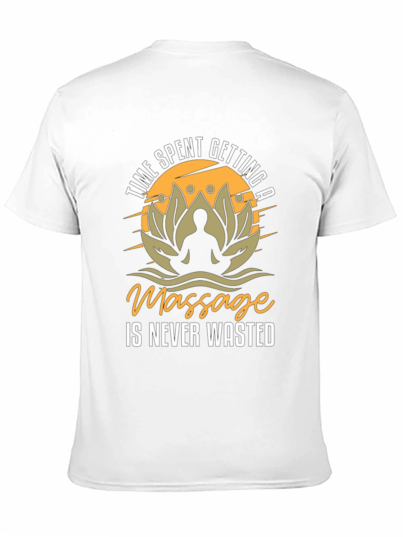 Massage Time Mens Black Graphic T-Shirt
