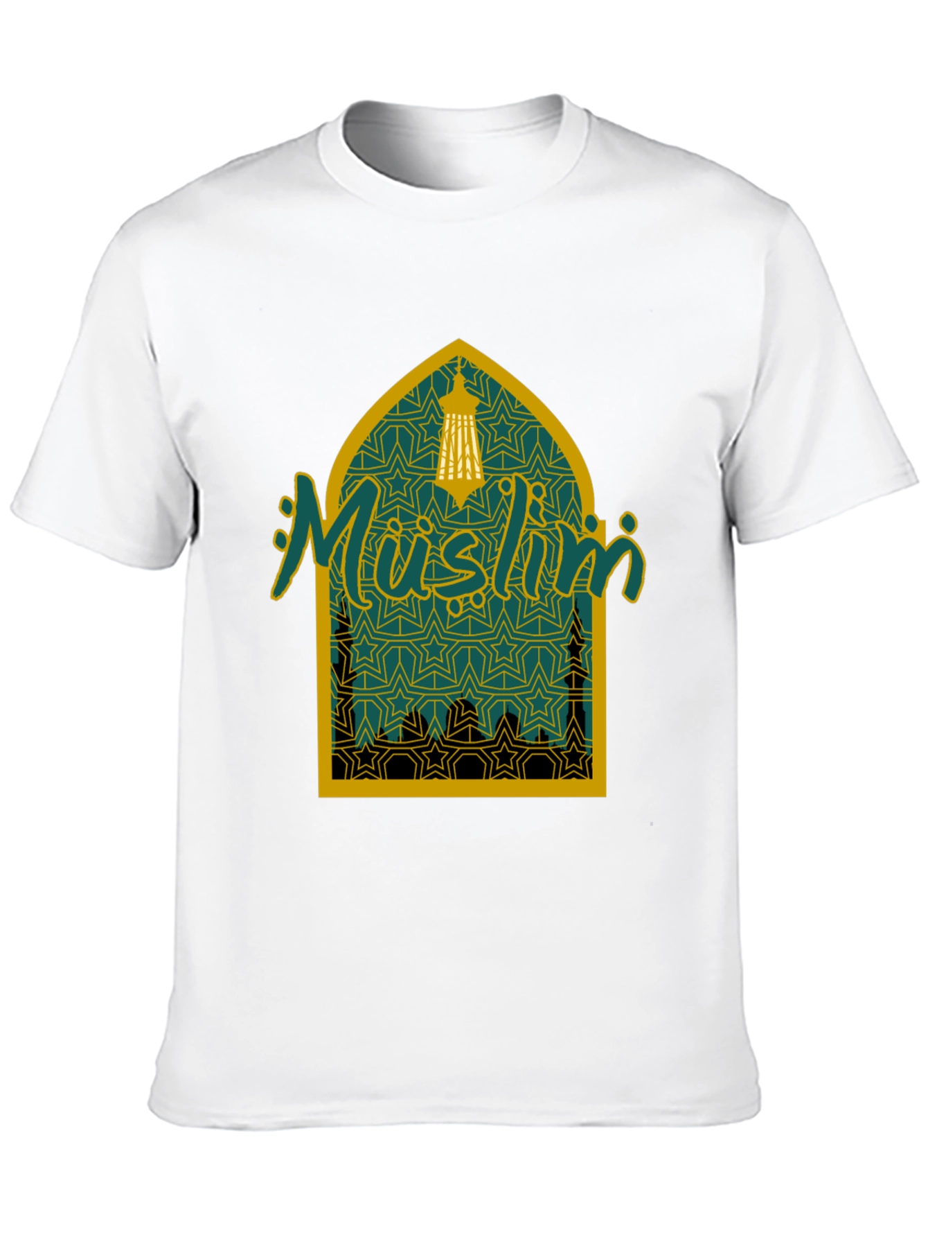 Muslim Lantern Graphic Tee - Black Cotton T-Shirt