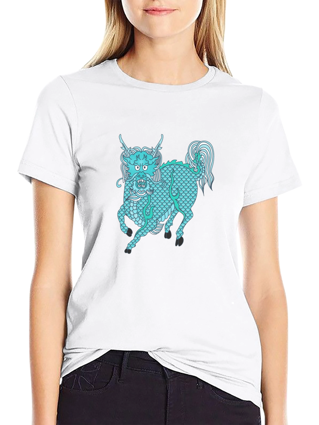 Dragon Horse Graphic Tee - Unisex Black T-Shirt
