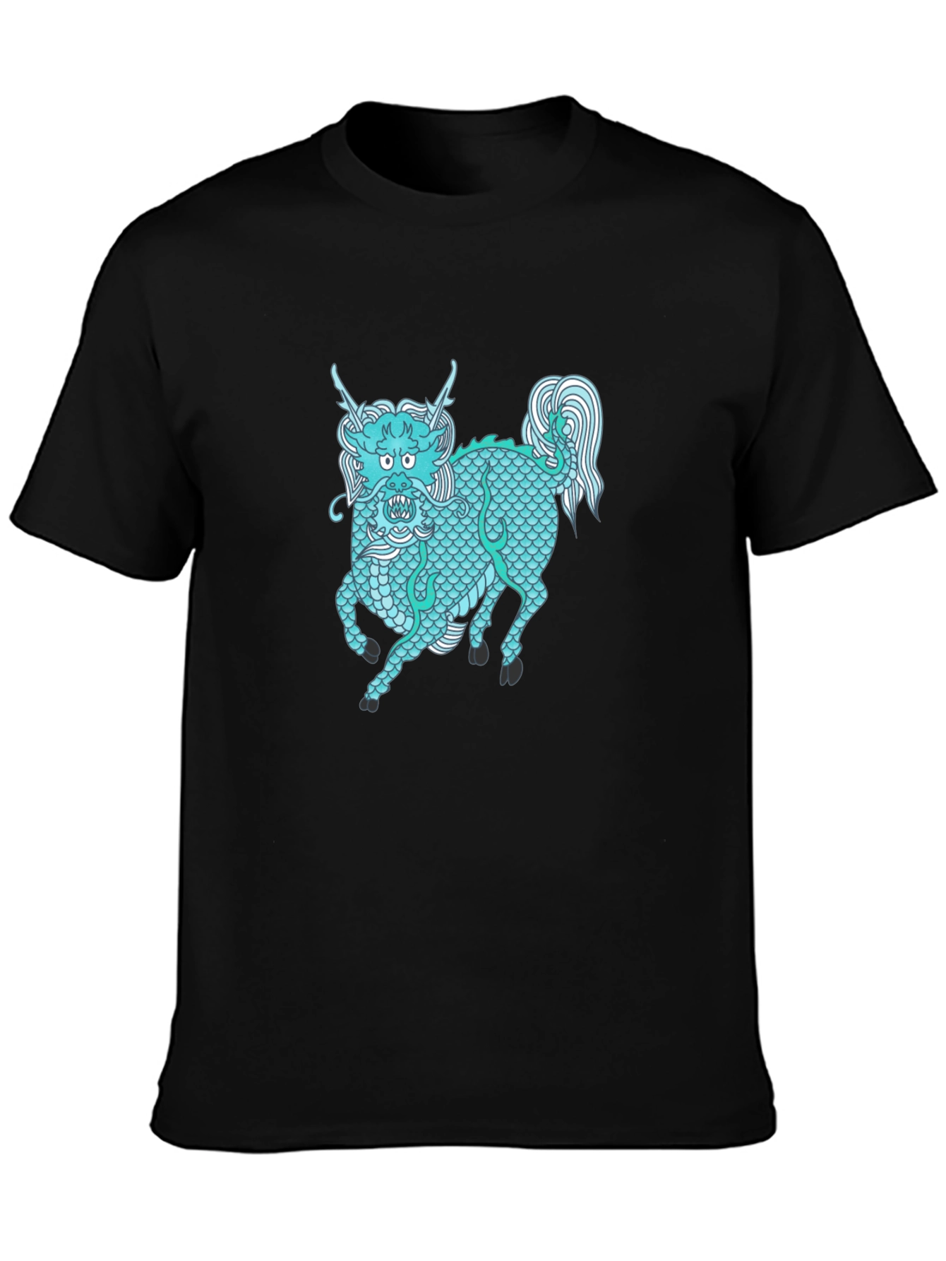 Dragon Horse Graphic Tee - Unisex Black T-Shirt