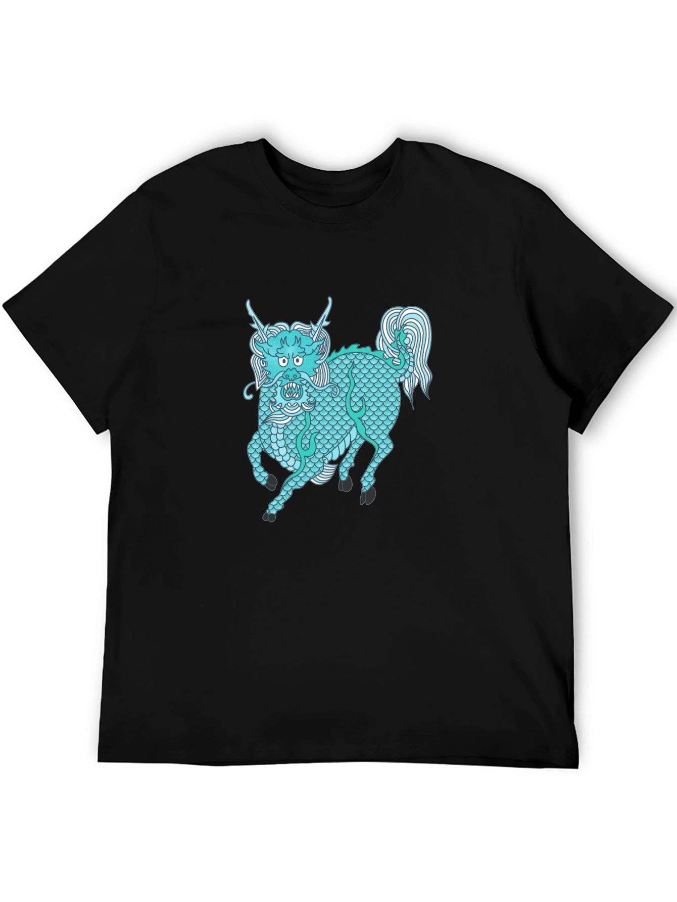 Dragon Horse Graphic Tee - Unisex Black T-Shirt