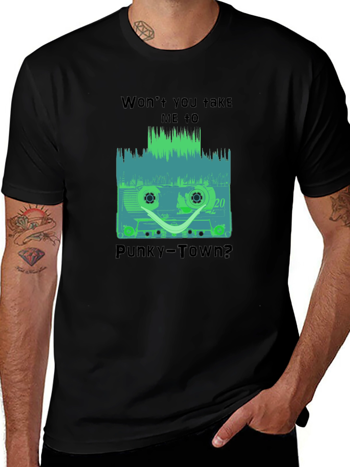Retro Cassette Tape Graphic T-Shirt - Punky Town Tee