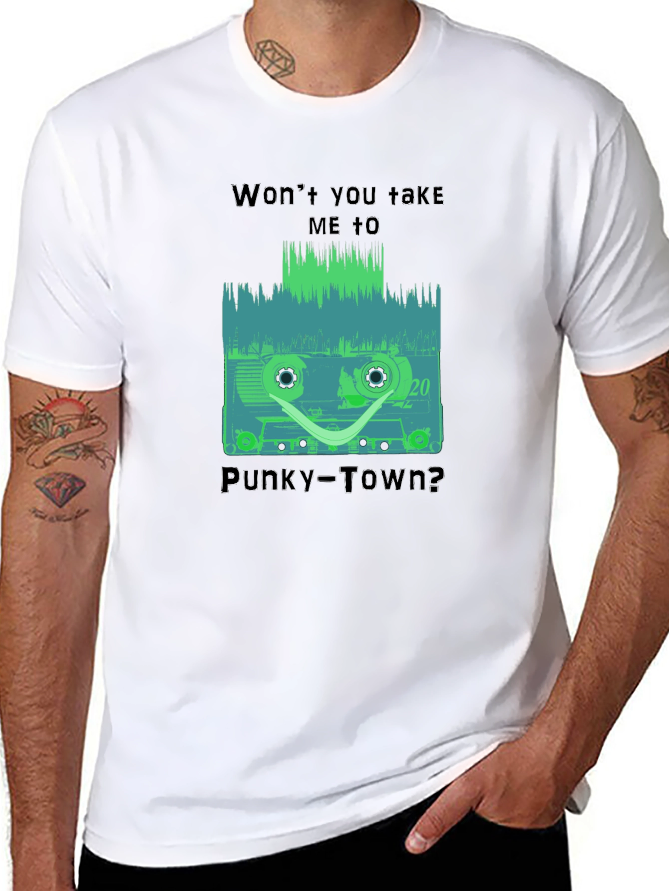 Retro Cassette Tape Graphic T-Shirt - Punky Town Tee