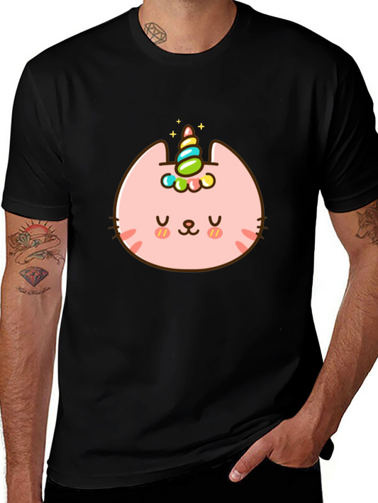 Unicat Black T-Shirt - Kawaii Unicorn Cat Tee