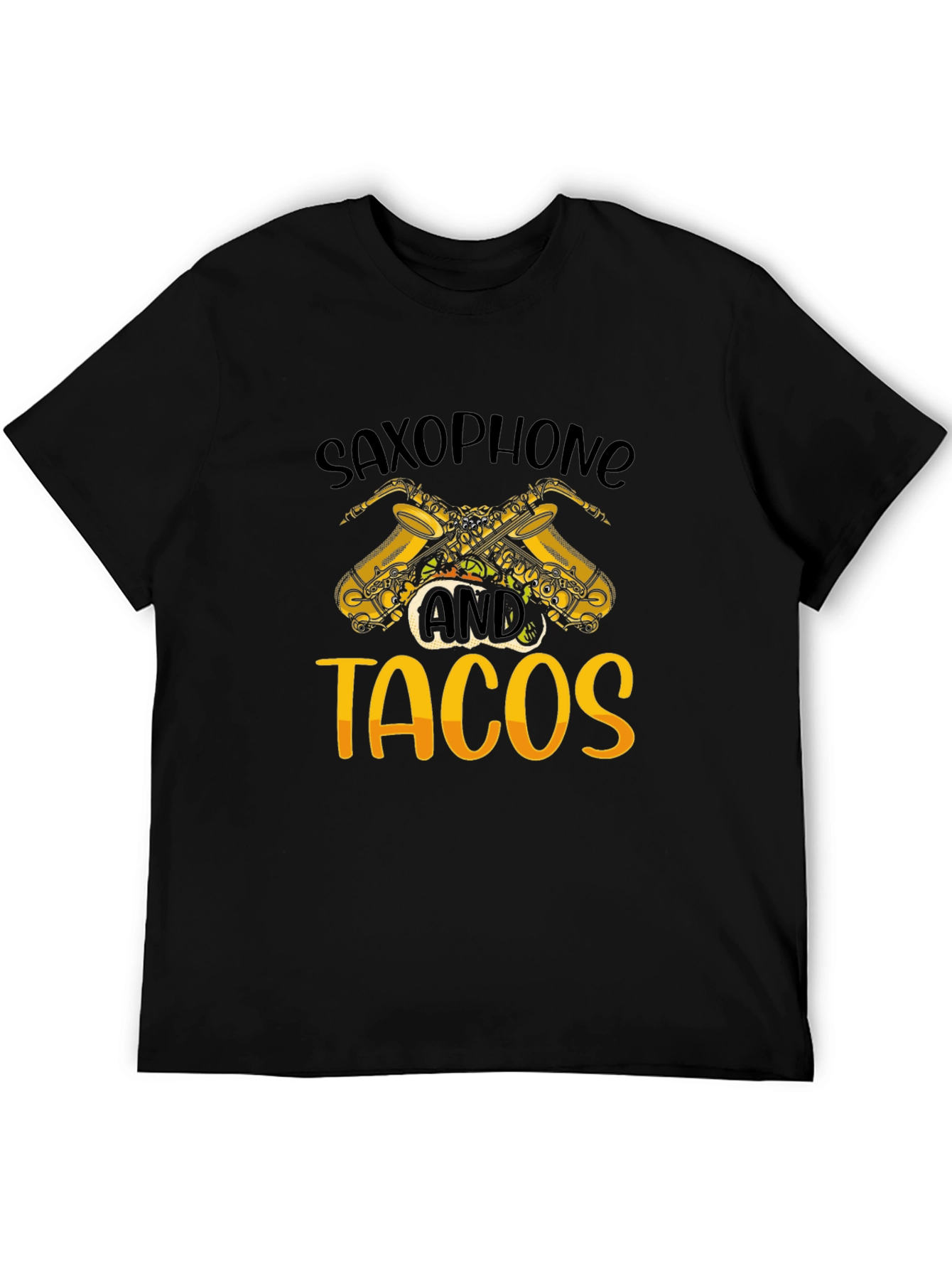 Saxophone and Tacos Graphic T-Shirt