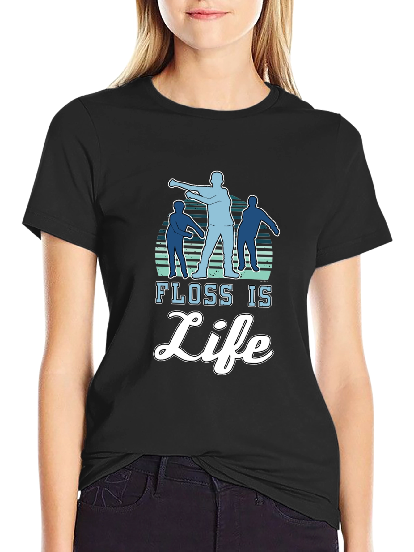 Floss Is Life T-Shirt - Dance Silhouette Graphic Tee