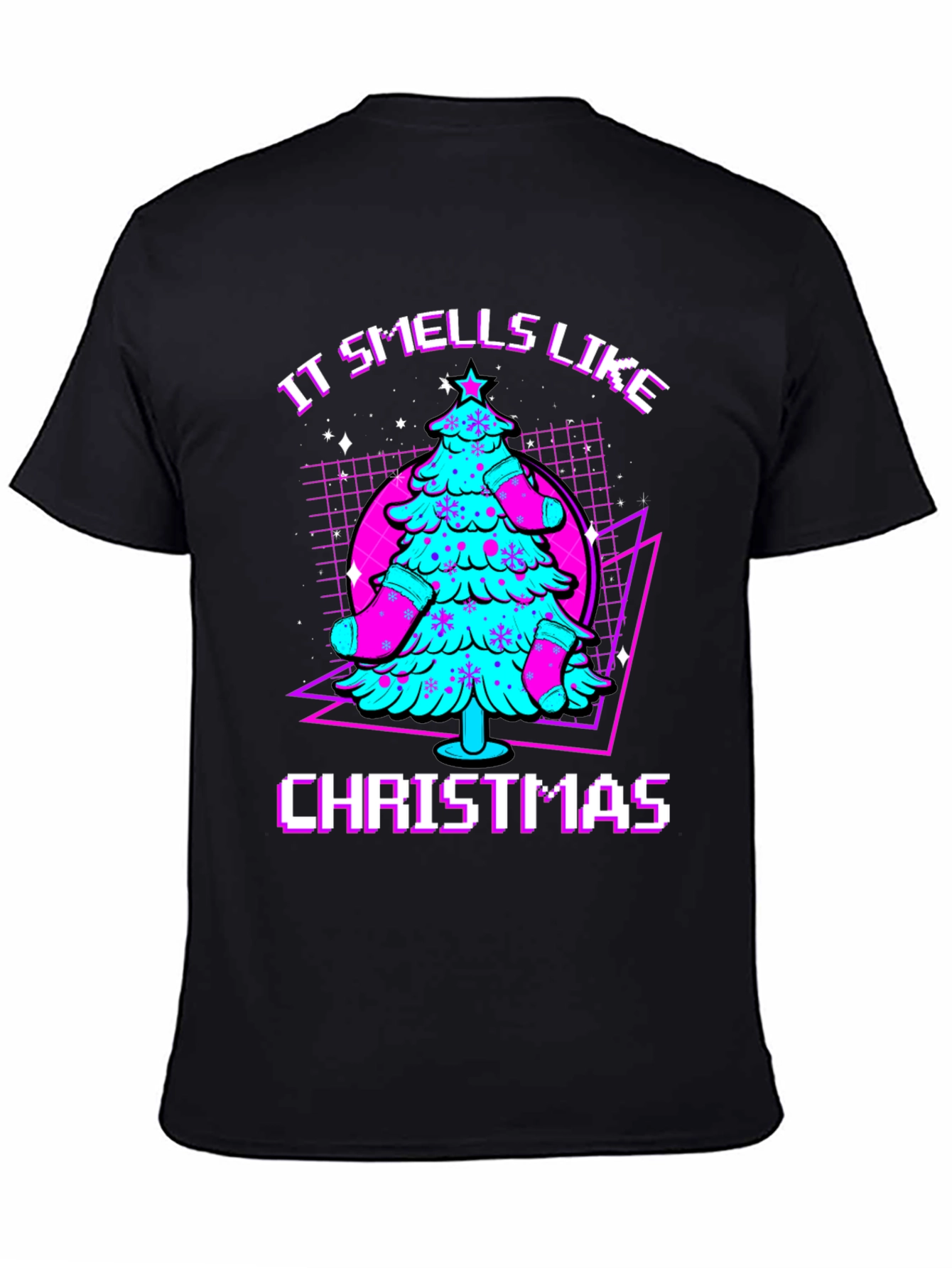 Retro Christmas Tree Graphic T-Shirt
