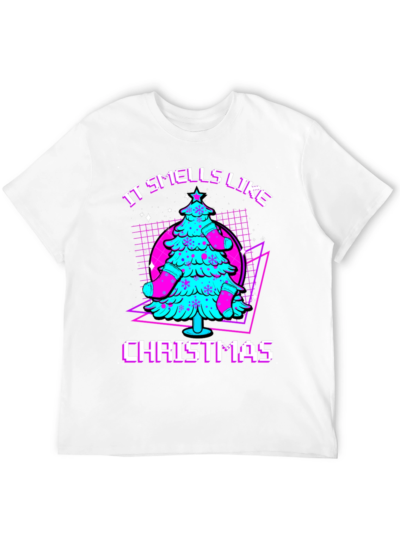 Retro Christmas Tree Graphic T-Shirt