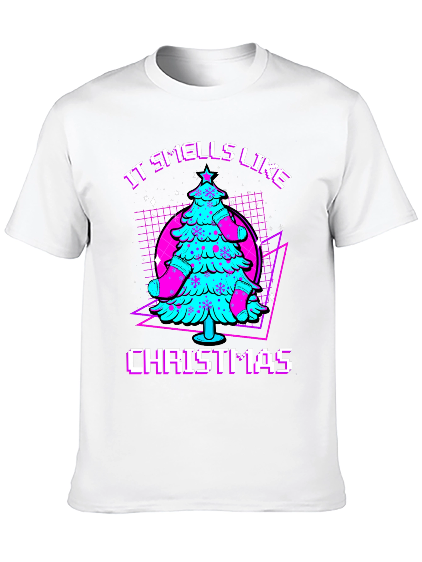 Retro Christmas Tree Graphic T-Shirt
