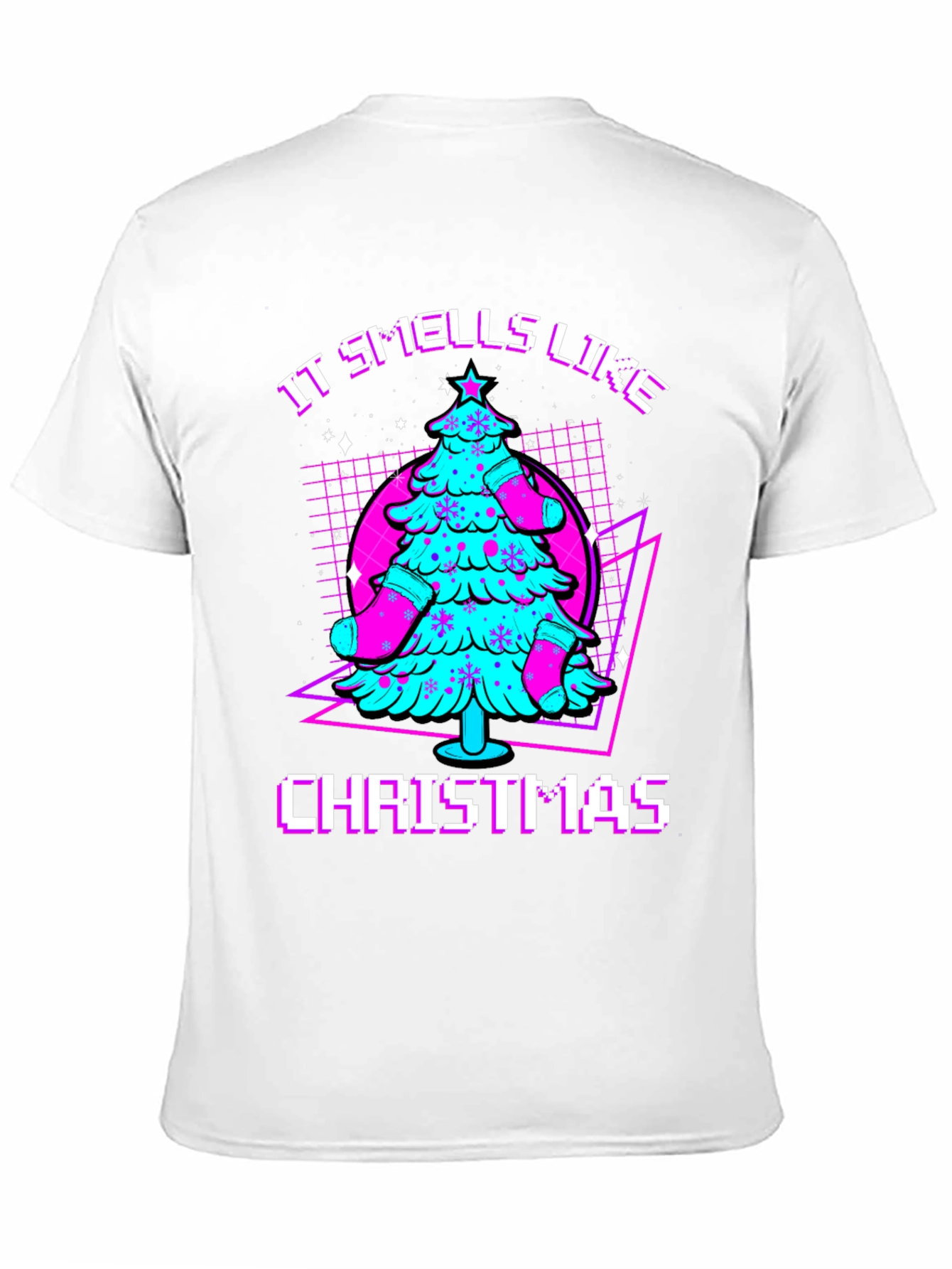 Retro Christmas Tree Graphic T-Shirt