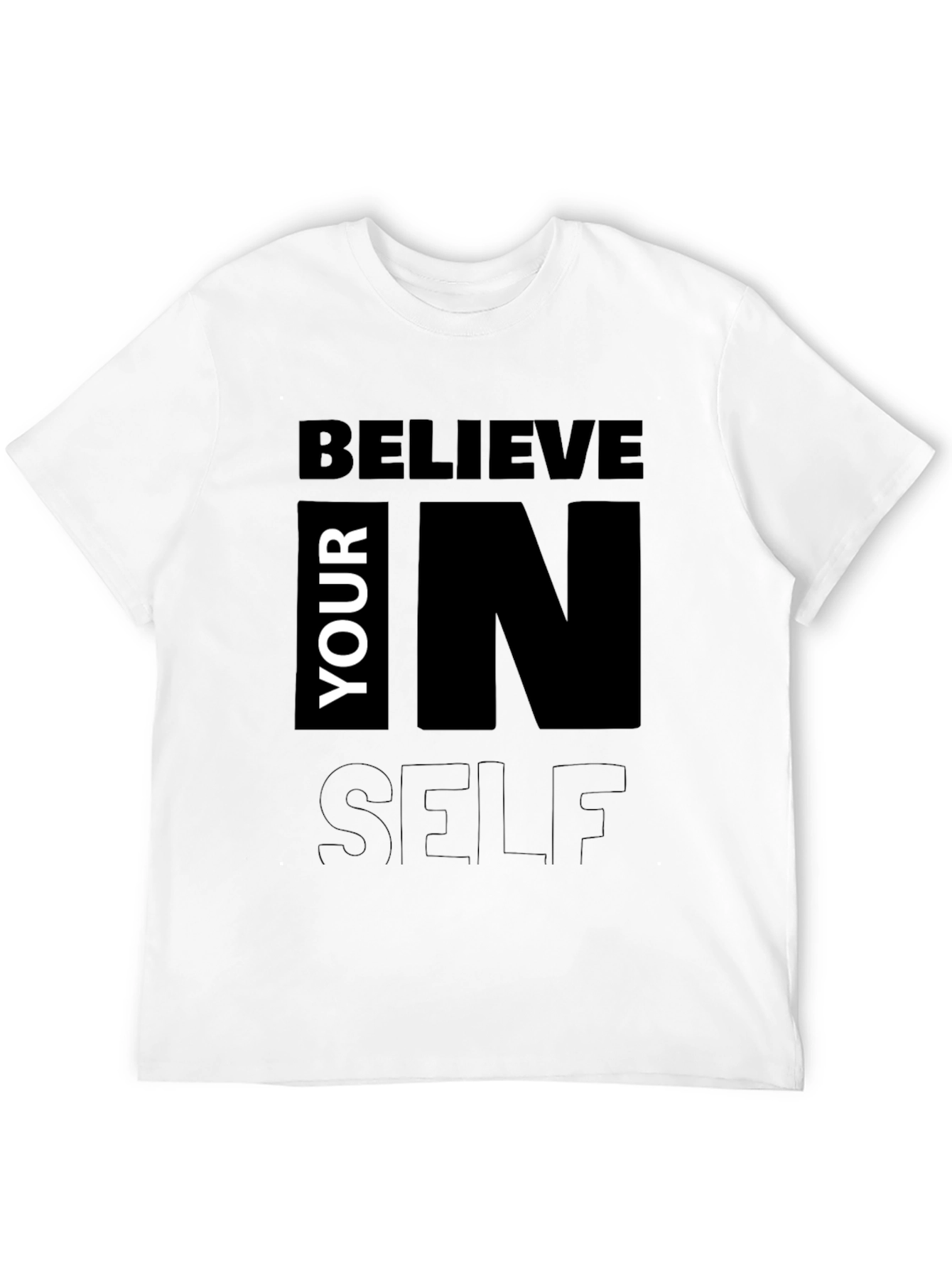 Believe in Yourself Black Graphic Tee