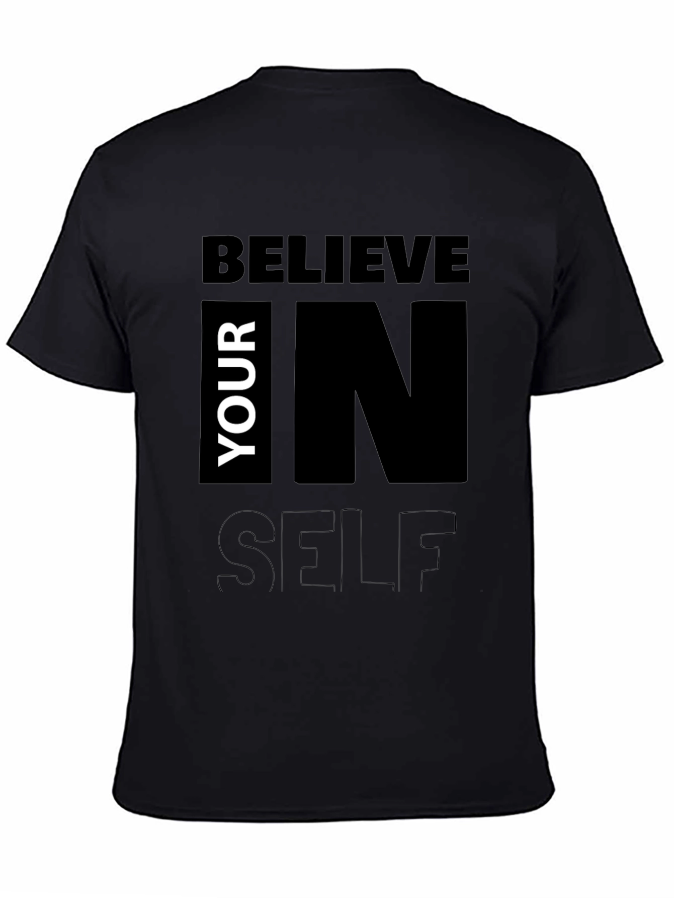Believe in Yourself Black Graphic Tee