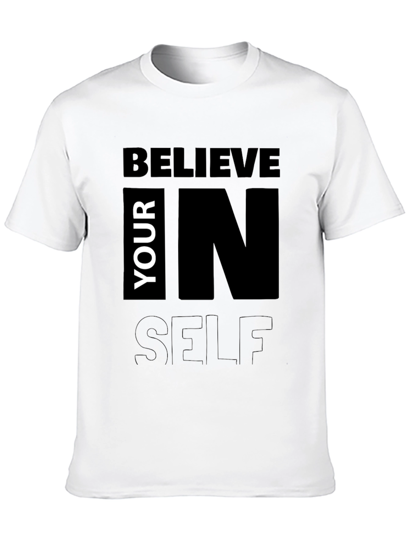 Believe in Yourself Black Graphic Tee