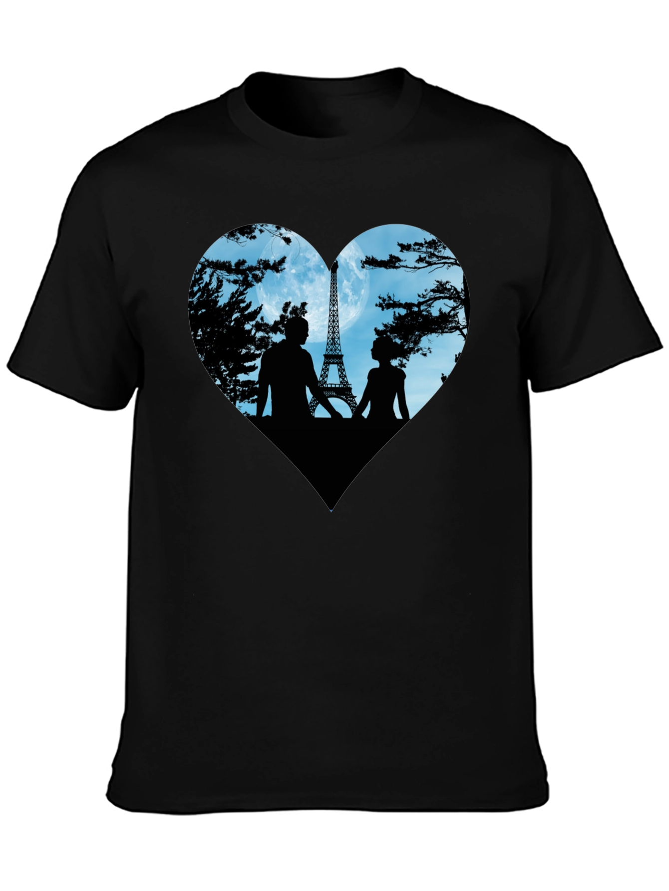 Paris Romance Heart Graphic Tee