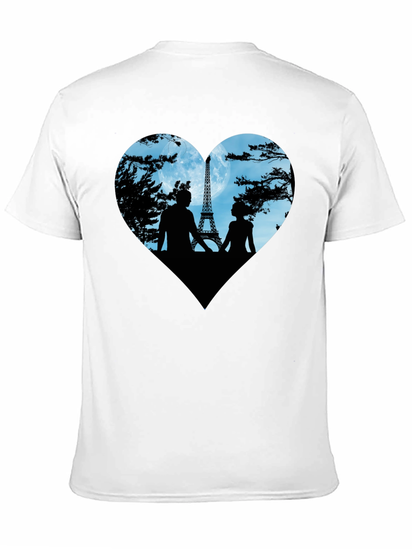 Paris Romance Heart Graphic Tee
