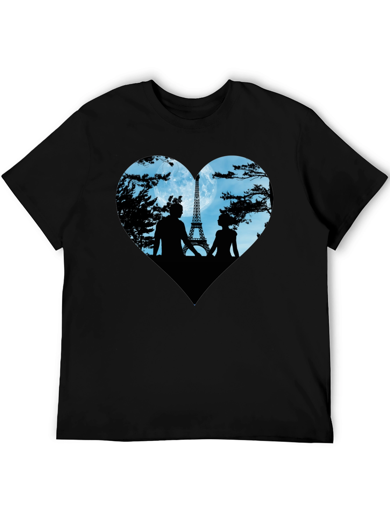 Paris Romance Heart Graphic Tee