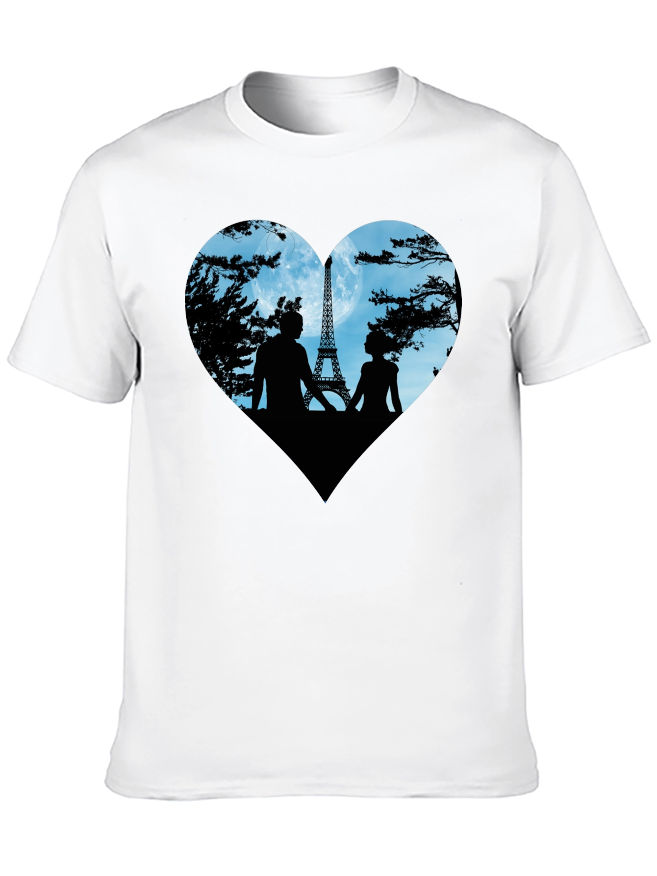 Paris Romance Heart Graphic Tee