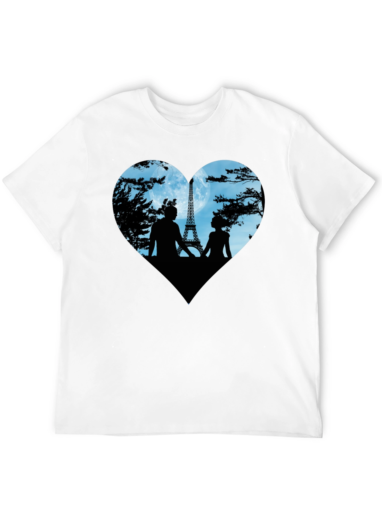 Paris Romance Heart Graphic Tee