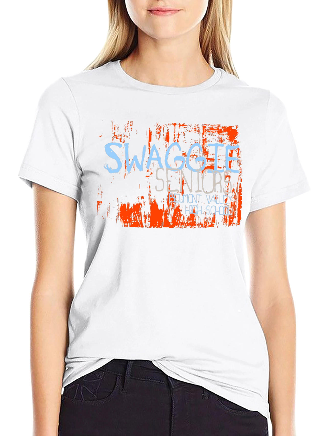 Swaggle Seniors High School Black T-Shirt