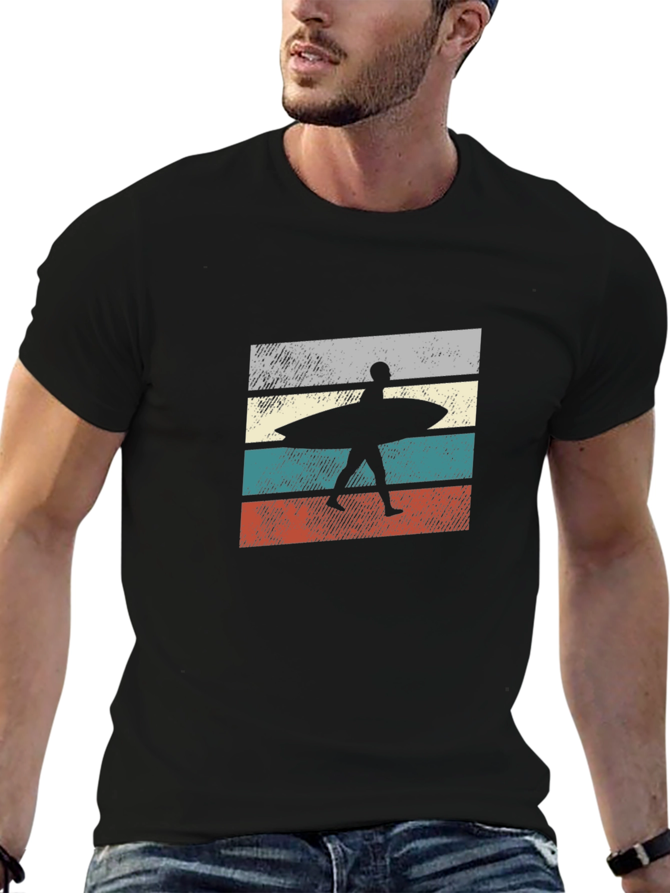 Retro Surfer Silhouette T-Shirt